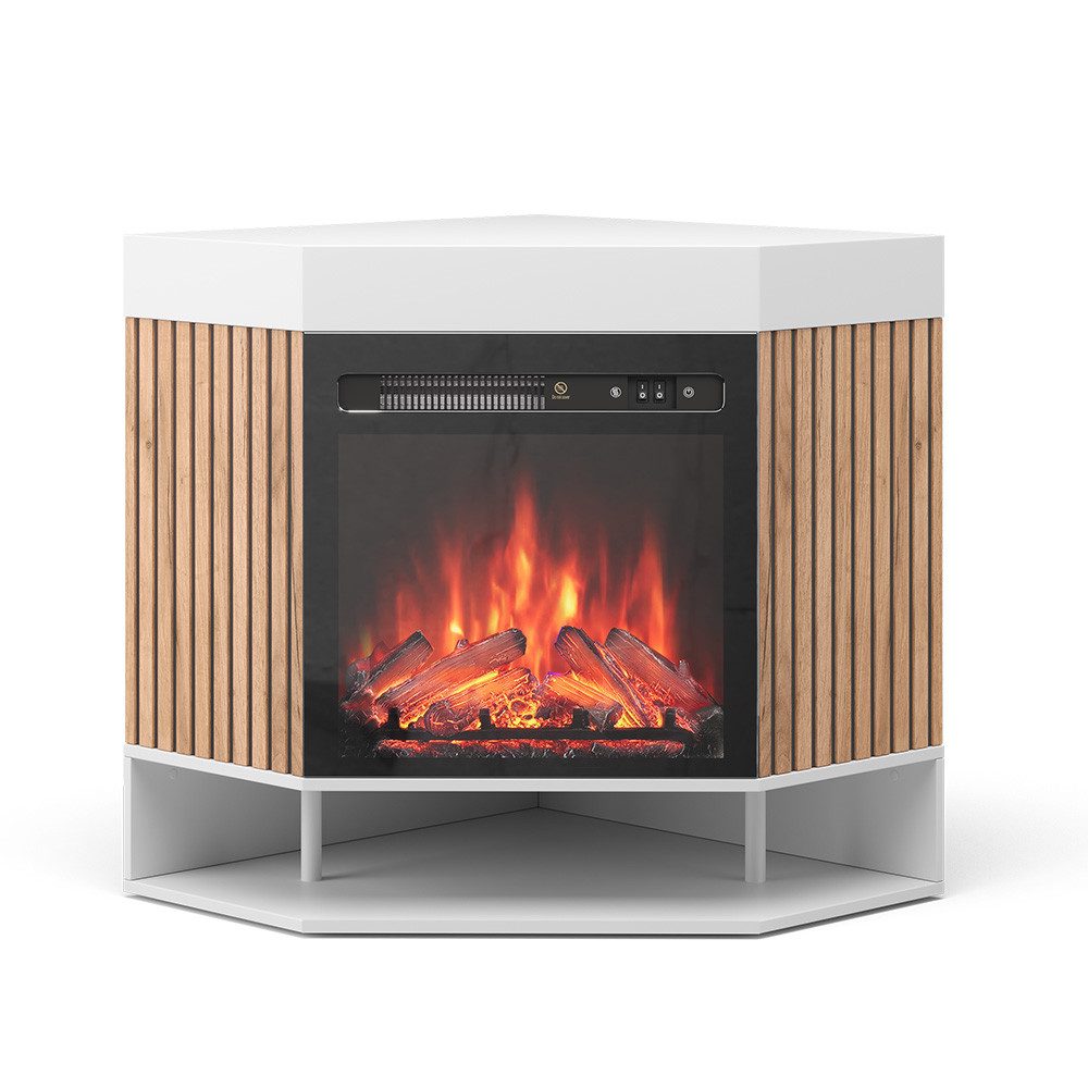 Vicco Kaminumbauschrank Lynea, Weiß, 100 cm günstig online kaufen