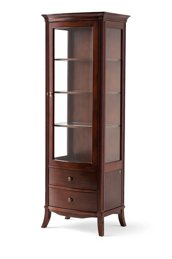 JVmoebel Glasvitrine Bücherschrank Wohnwand Regale Wohnzimmer Möbel Sofort (1-St) Made in Europa