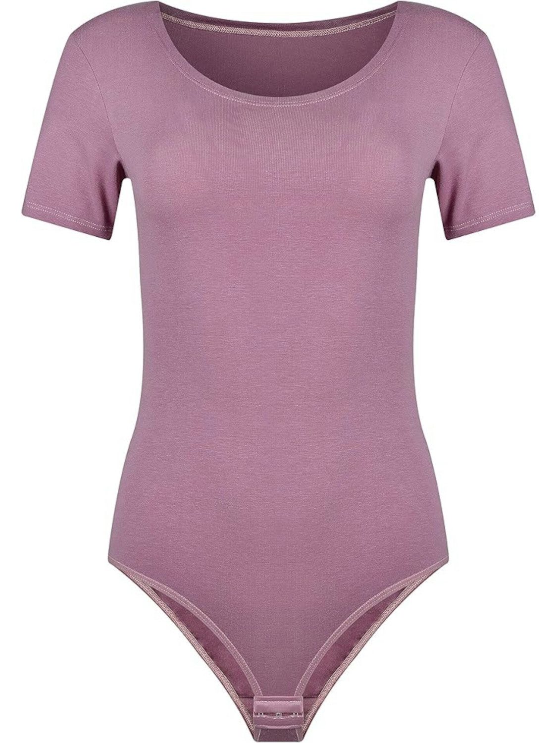 Evoni Body für Damen Kurzarm T-Shirt-Body mit Rundhals