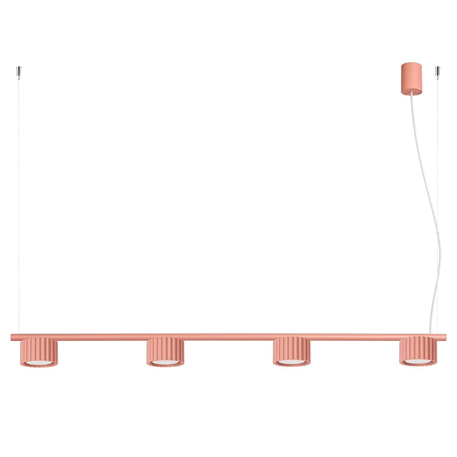 Licht-Erlebnisse Pendelleuchte CAVON, ohne Leuchtmittel, GX53 H: max. 208 cm 4-flammig länglich Modern