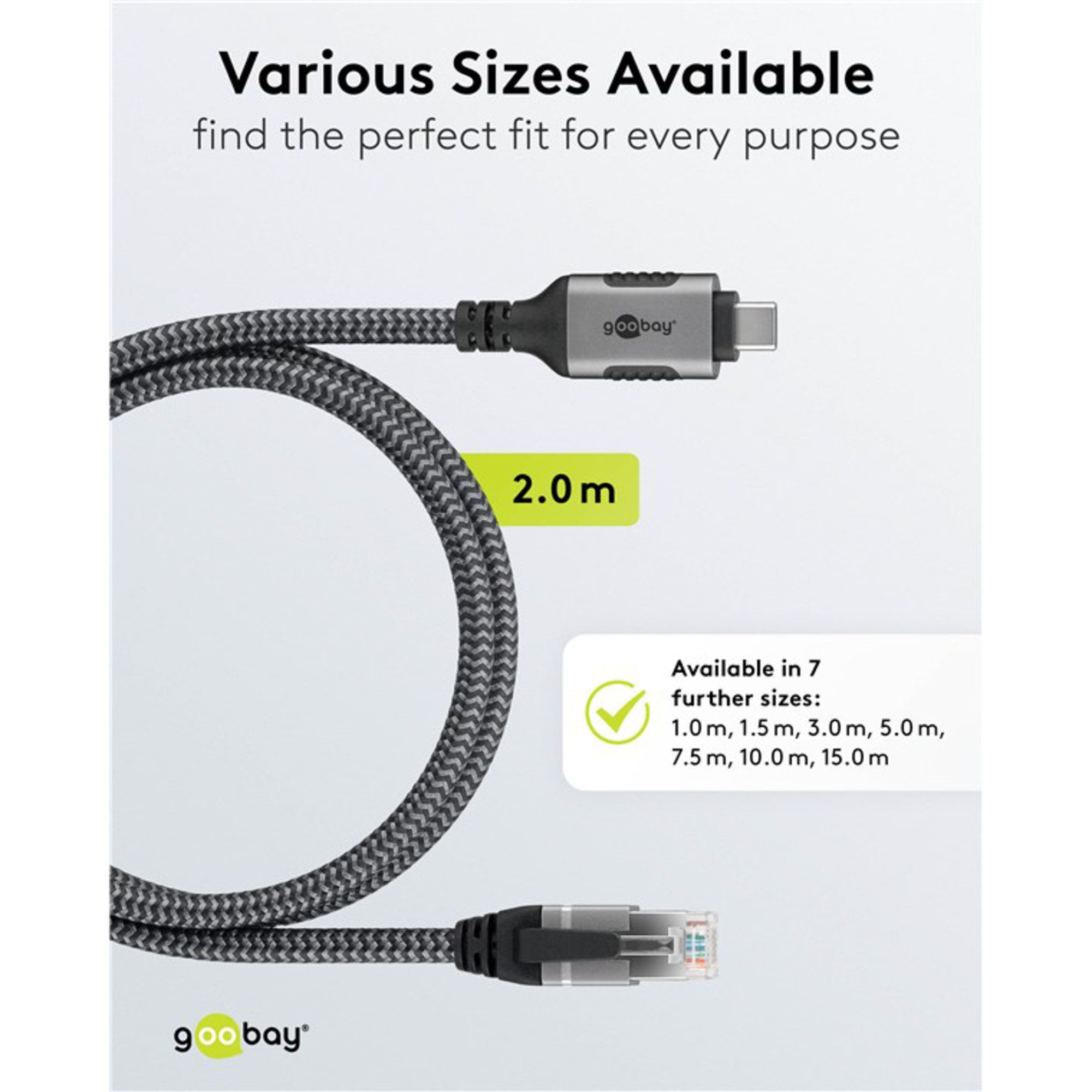 Goobay goobay Ethernet-Kabel USB-C 3.2 Gen2 Stecker > Computer-Kabel