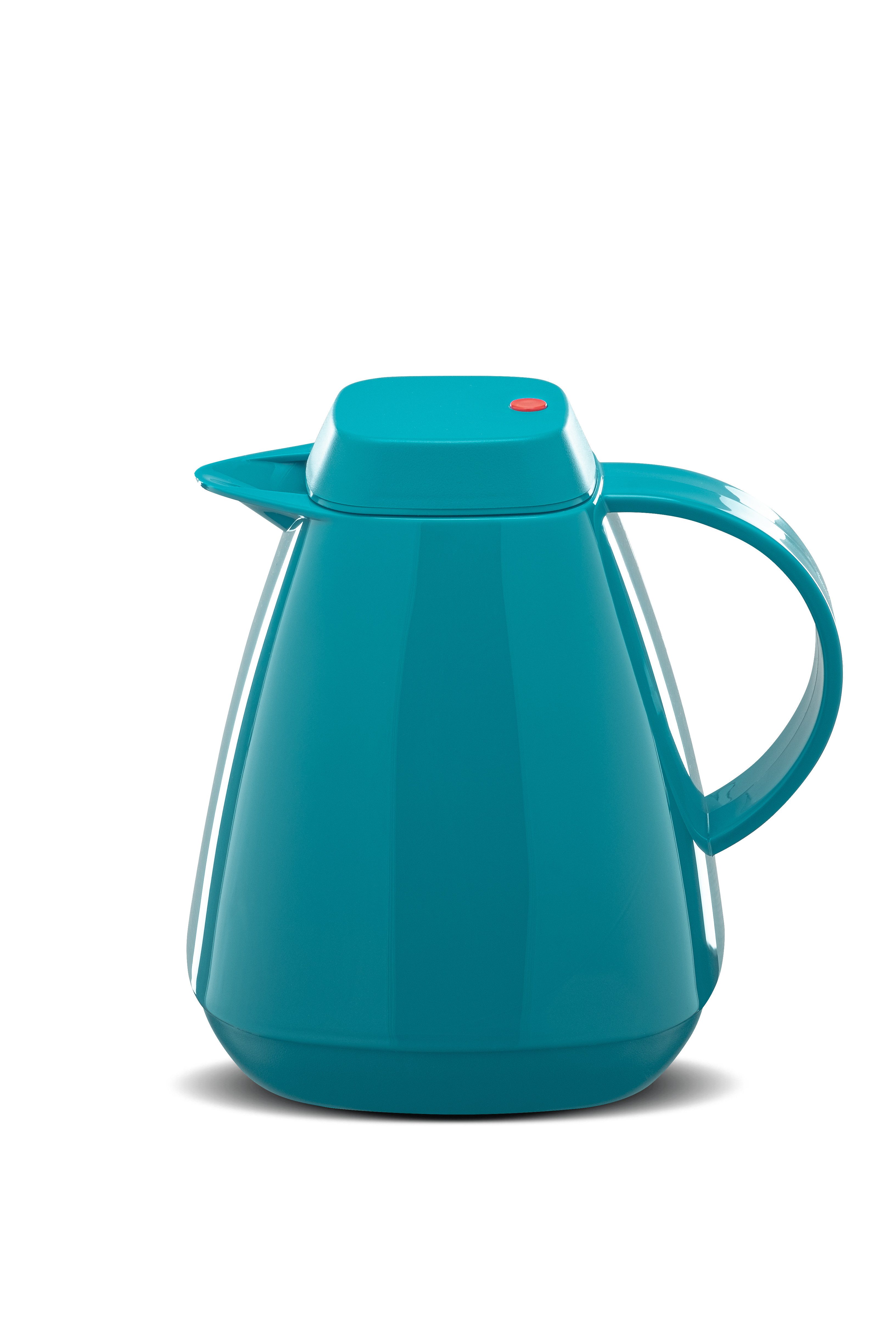 ROTPUNKT Isolierkanne 1,0 Liter 650 Glaseinsatz I hochwertig I Thermokanne I 24 Std heiß, (Kaffeekanne I Teekanne), robust und auslaufsicher