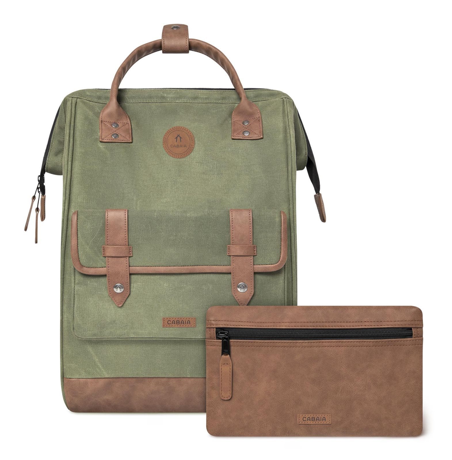 CABAIA Rucksack Waxed Cotton Backpack (Set, 3-tlg) günstig online kaufen