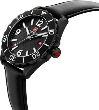 Swiss Military Hanowa Quarzuhr CARBON PEAK, SMWGB0000230, Armbanduhr, Herrenuhr, Schweizer Uhr, Swiss Made, Datum, Saphirglas