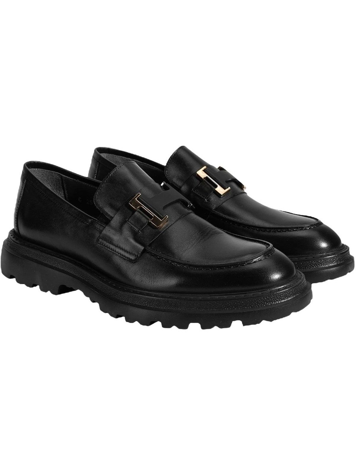 Herren-Slipper aus Wildleder – Lederfutter, Schnallendetail, flacher Daunenschuh