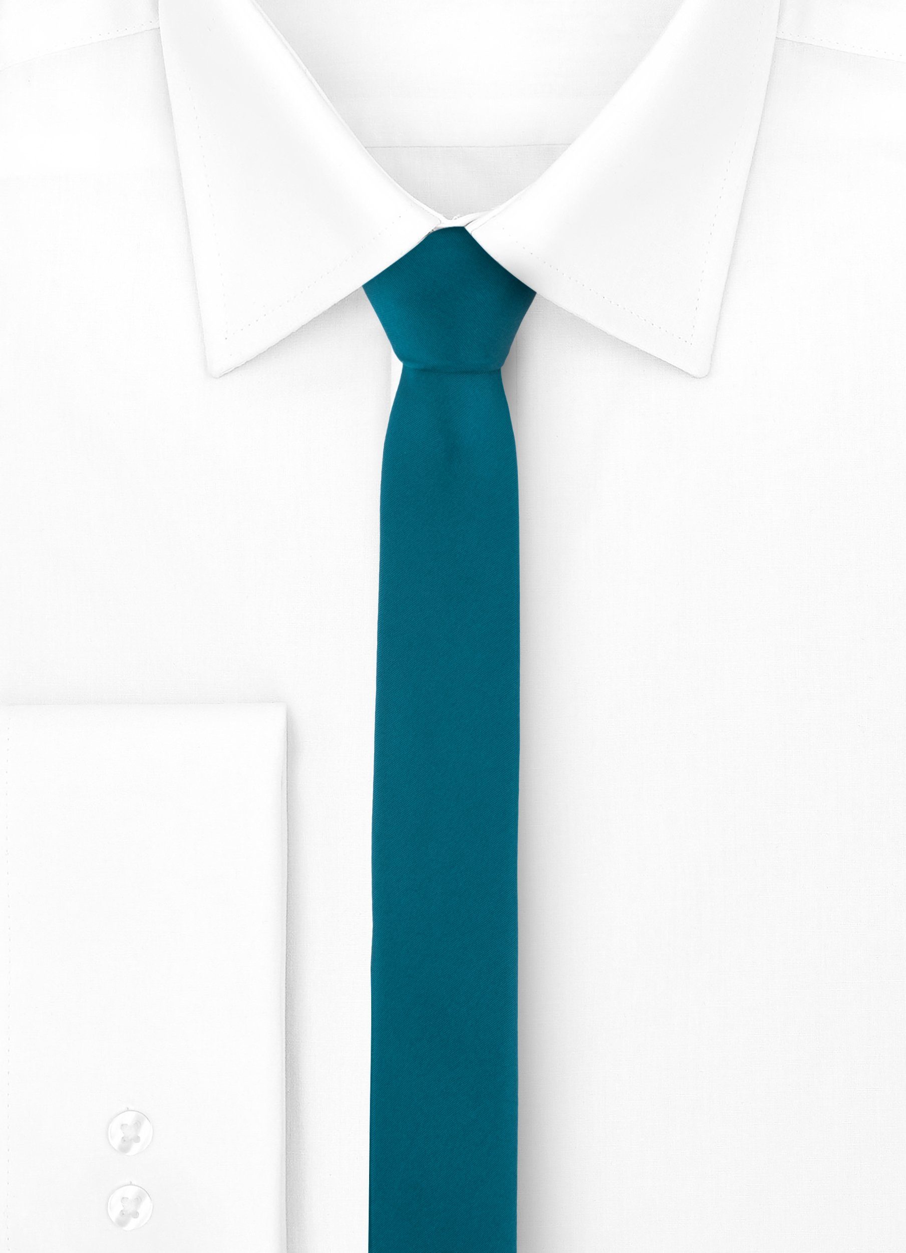 SP-5 Schmale 1-St) Krawatte Ladeheid Herren (Set, x (150cm smaragdgrün Krawatte Dunkel 5cm)