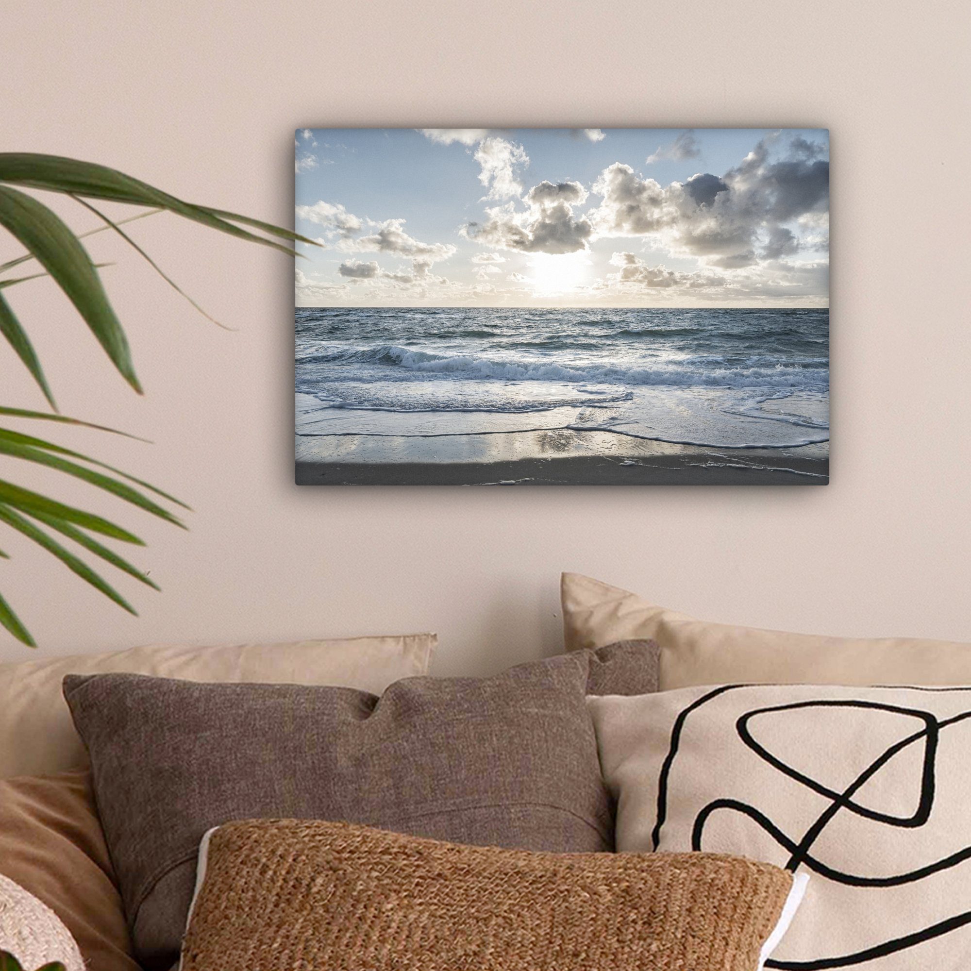 OneMillionCanvasses® Leinwandbild Meer - Wolken - Deutschland, Fotodruck (1 günstig online kaufen