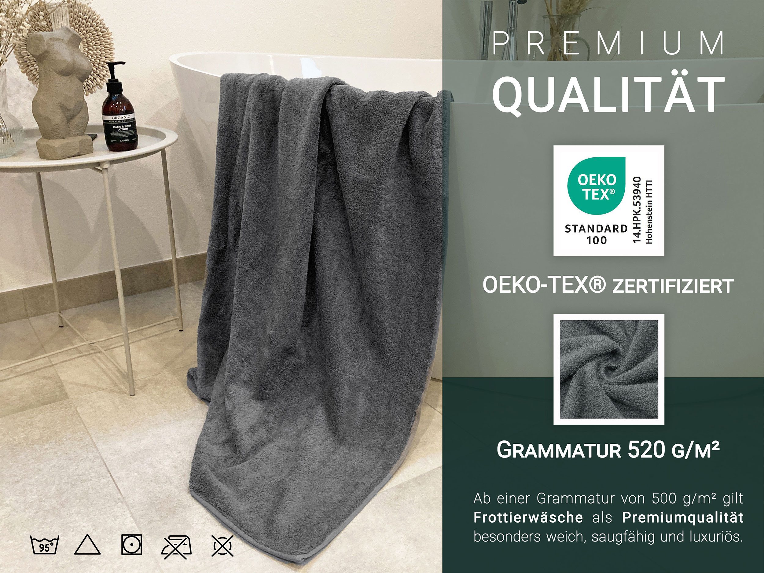 ZOLLNER Badetücher, Walkfrottier (2-St), 100 x günstig online kaufen
