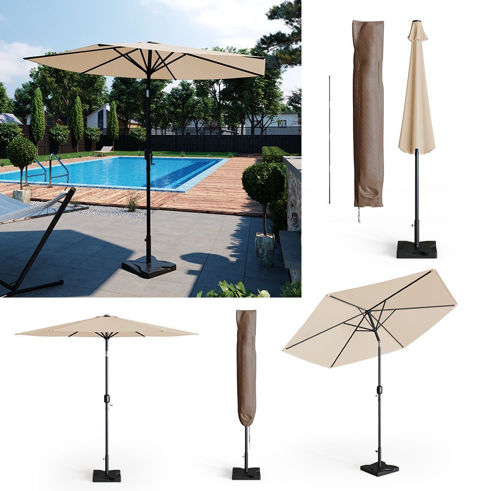 OK-Living Sonnenschirm, Beige, 270 cm mit günstig online kaufen