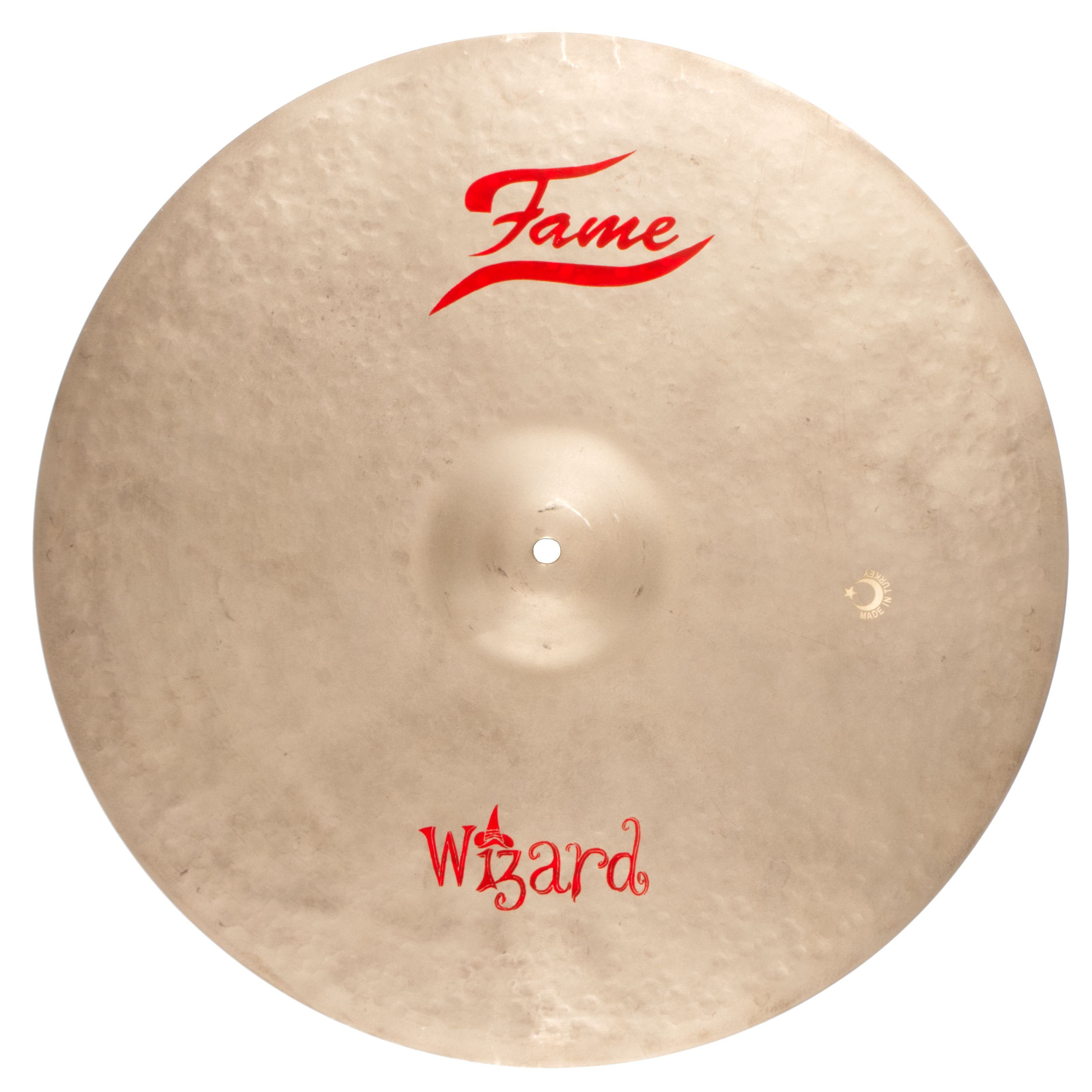 FAME Becken,Wizard Thin Ride 21" Handgehämmertes B20 Bronze Becken Sandgestrahlt Dunkler Vintage Sound Ideal für Studio und Bühne Einzigartiges Unikat aus der Türkei, Cymbals, Ride Becken, Wizard Thin Ride 21", Handgehämmertes B20 Bronze Becken, Vintage