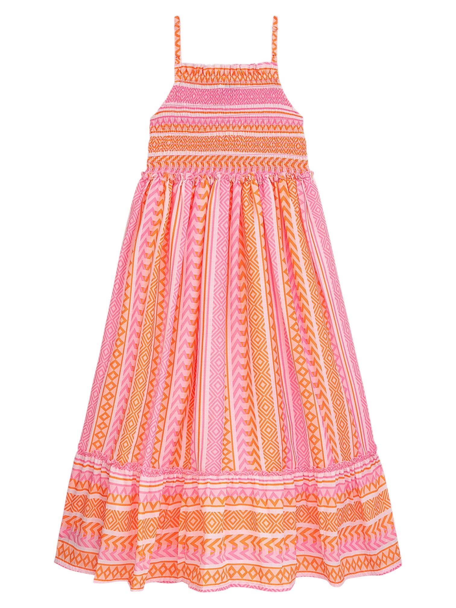 DANAMADE Sommerkleid DLUNA (1-tlg) Sommerliches Mädchenkleid mit trendigem Ethno-Muster