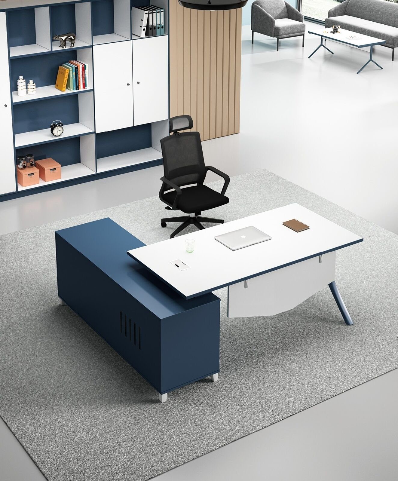 JVmoebel Schreibtisch, Büro Einrichtung Schreibtisch + Aktenschrank Möbel Schreibtische | Schreibtische