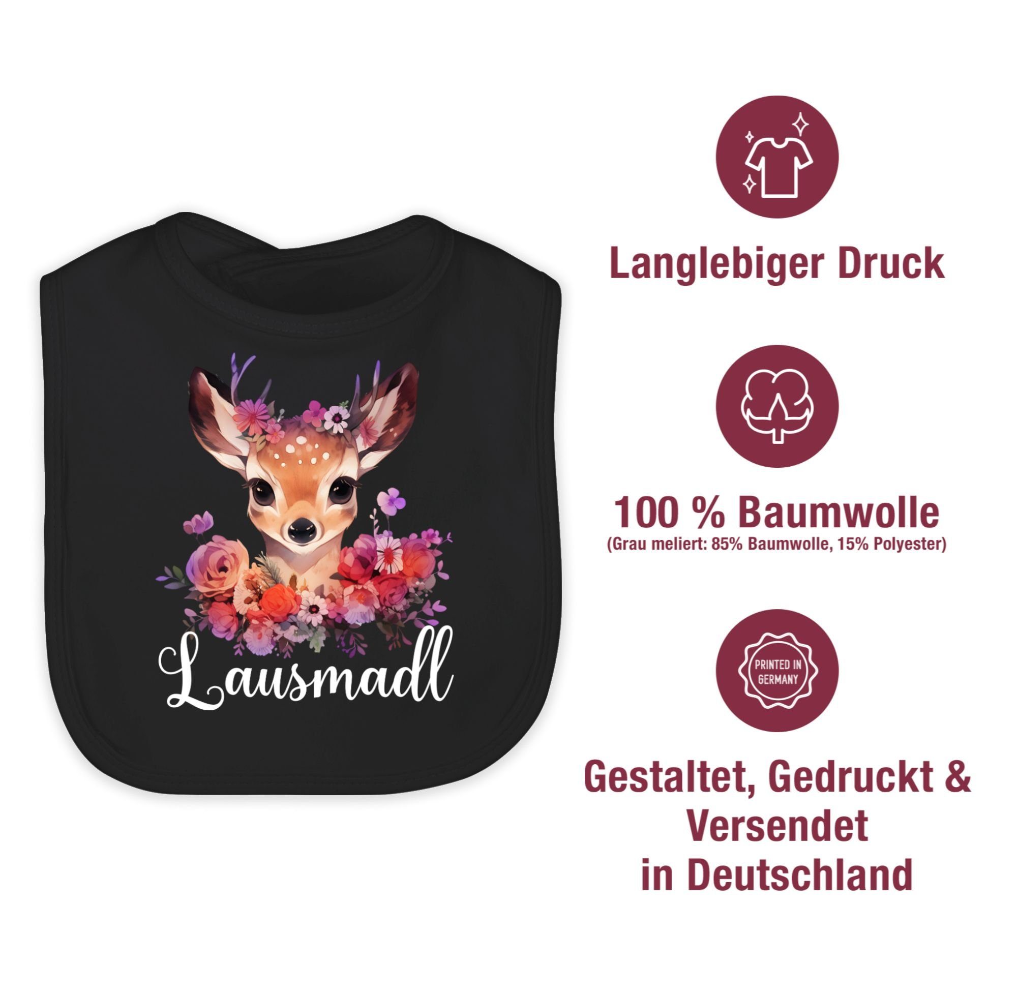 Lausdrindl Lätzchen für 3 Oktoberfest Mode Shirtracer Lausmadel Baby Outfit Schwarz Lausmadl Lausmädchen,