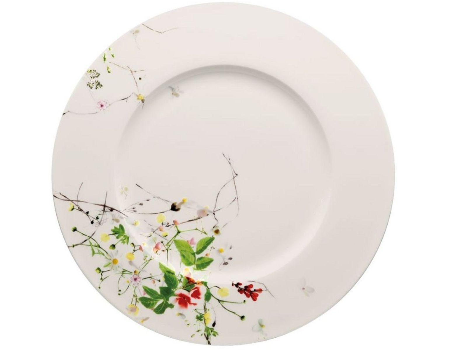 Rosenthal Speiseteller Brillance Fleurs Sauvages Platzteller Fahne 33 cm, Teller Flach