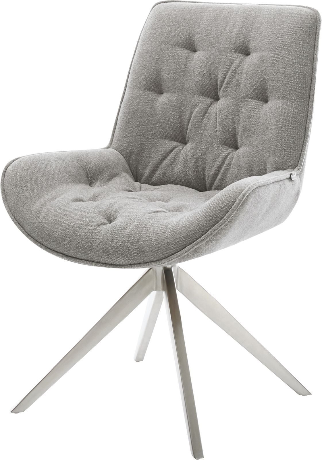 DELIFE Polsterstuhl Taimi-Flex, Kreuzgestell breit Edelstahl günstig online kaufen