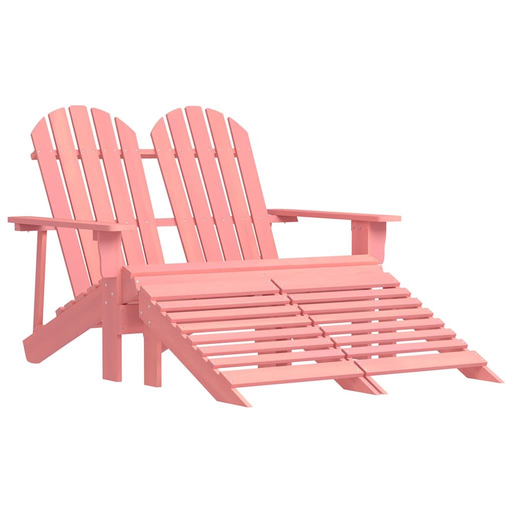 furnicato Gartenstuhl Adirondack-Doppelstuhl Rosa 119,5x147,5x89,5 cm aus Massivholz (1 St)