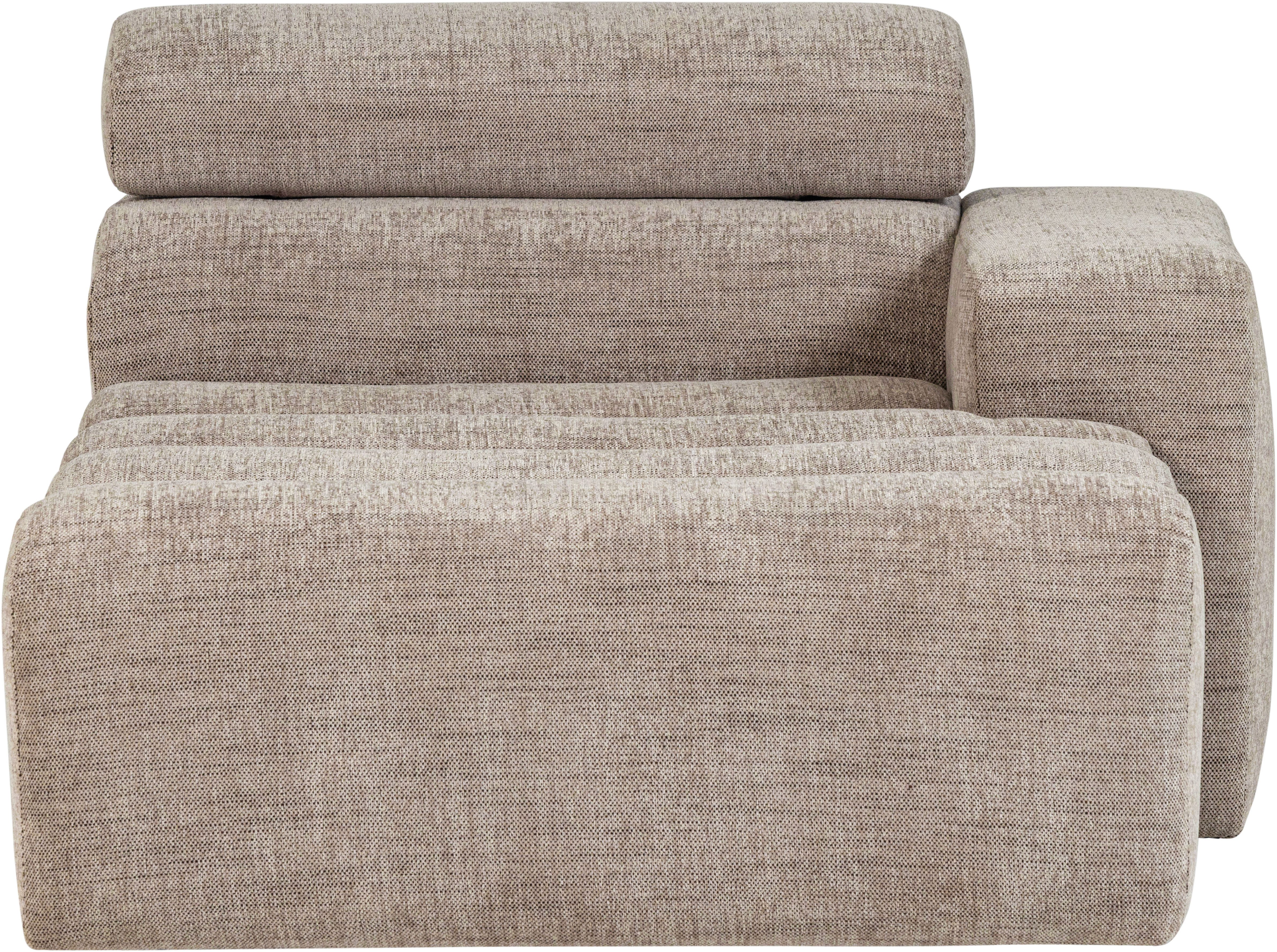 WOOOD Sofaelement Novi Bezug mit verstellbarer Nackenstütze B 109 x T 173 x H 86 cm, Tragkraft 120 kg, Maximale Verschleißfestigkeit