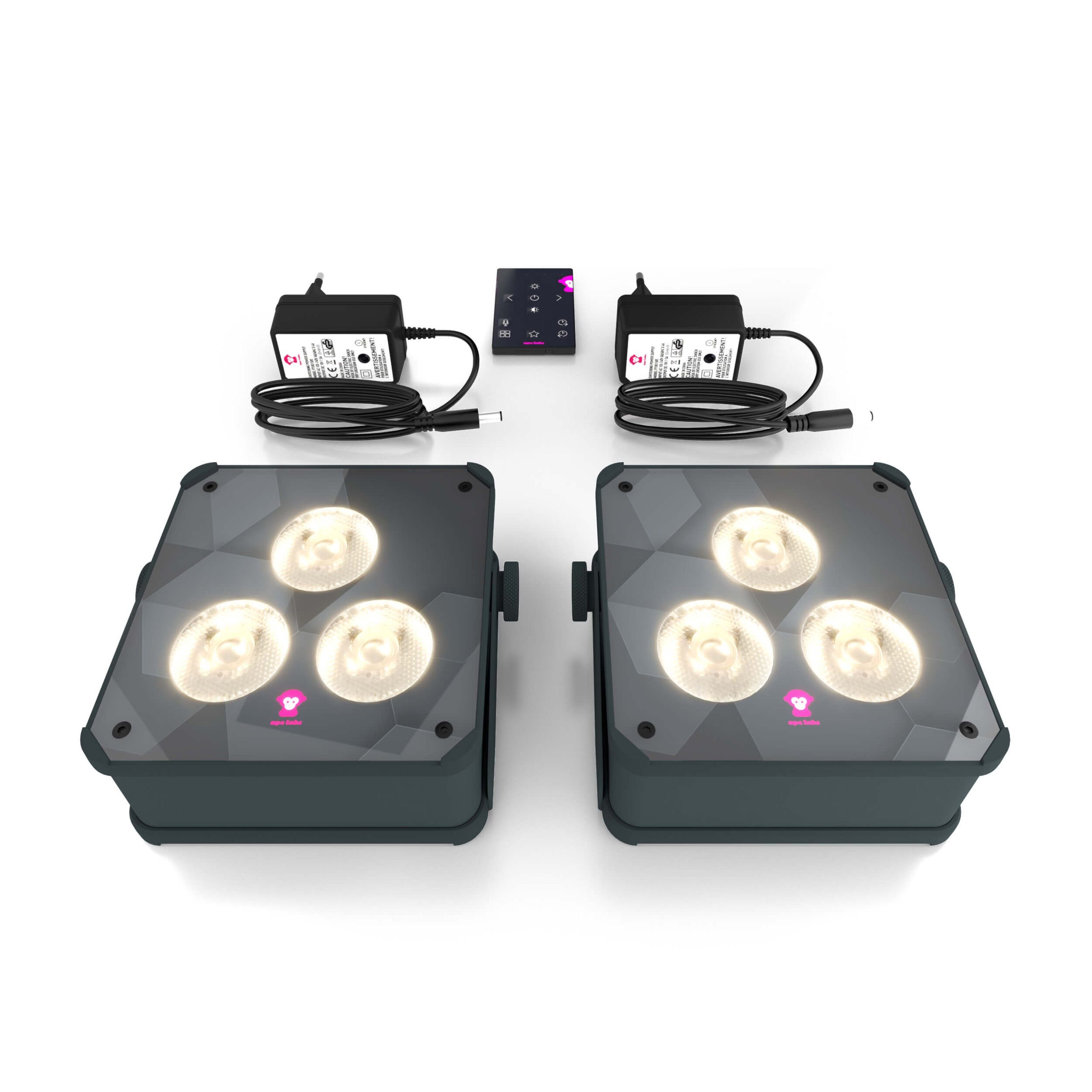 Ape Labs LED Scheinwerfer, ApeLight Maxi V2 Set of 2 - grey - Akkubetriebener LED Scheinwerfer