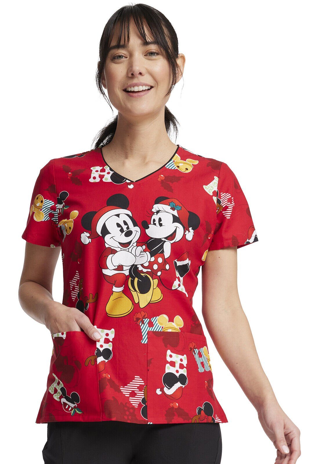 Cherokee Funktionsbluse Bunt bedruckter Damen Kasack "Mickey" Kasack mit Motiv