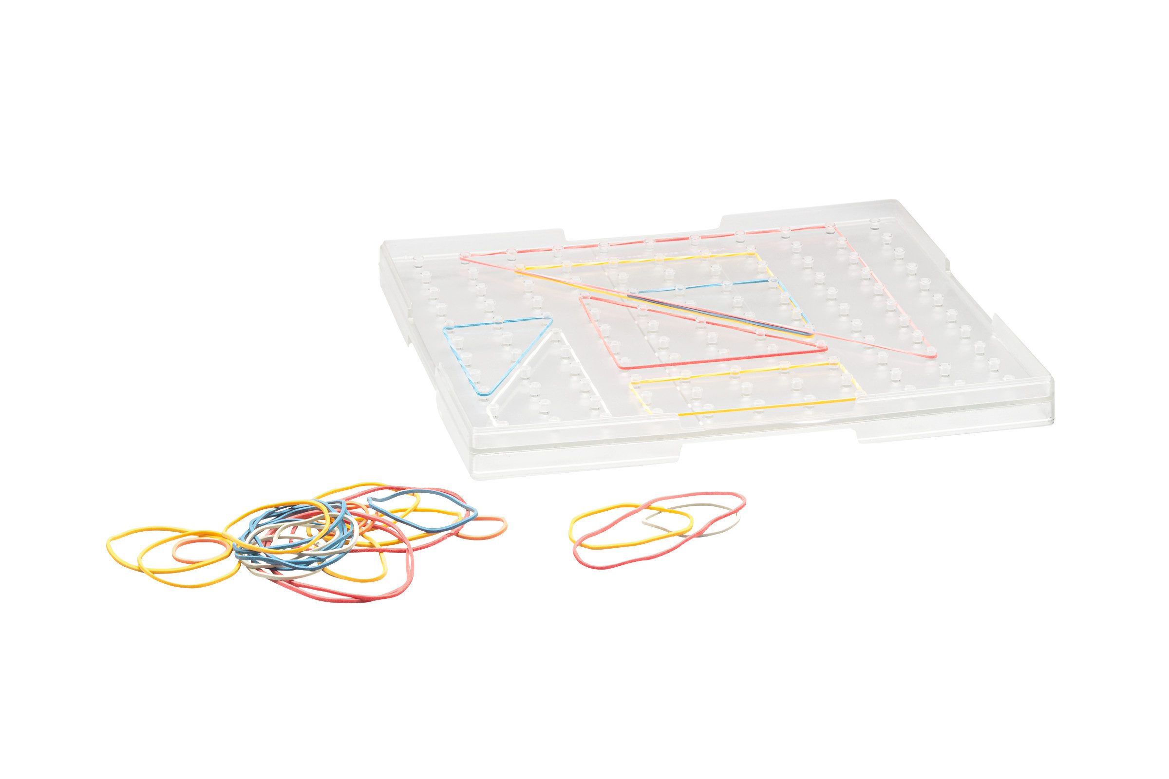 Wissner® aktiv lernen Lernspielzeug Geometriebrett groß transparent, Geobrett Mathe lernen RE-Plastic®, RE-Plastic®
