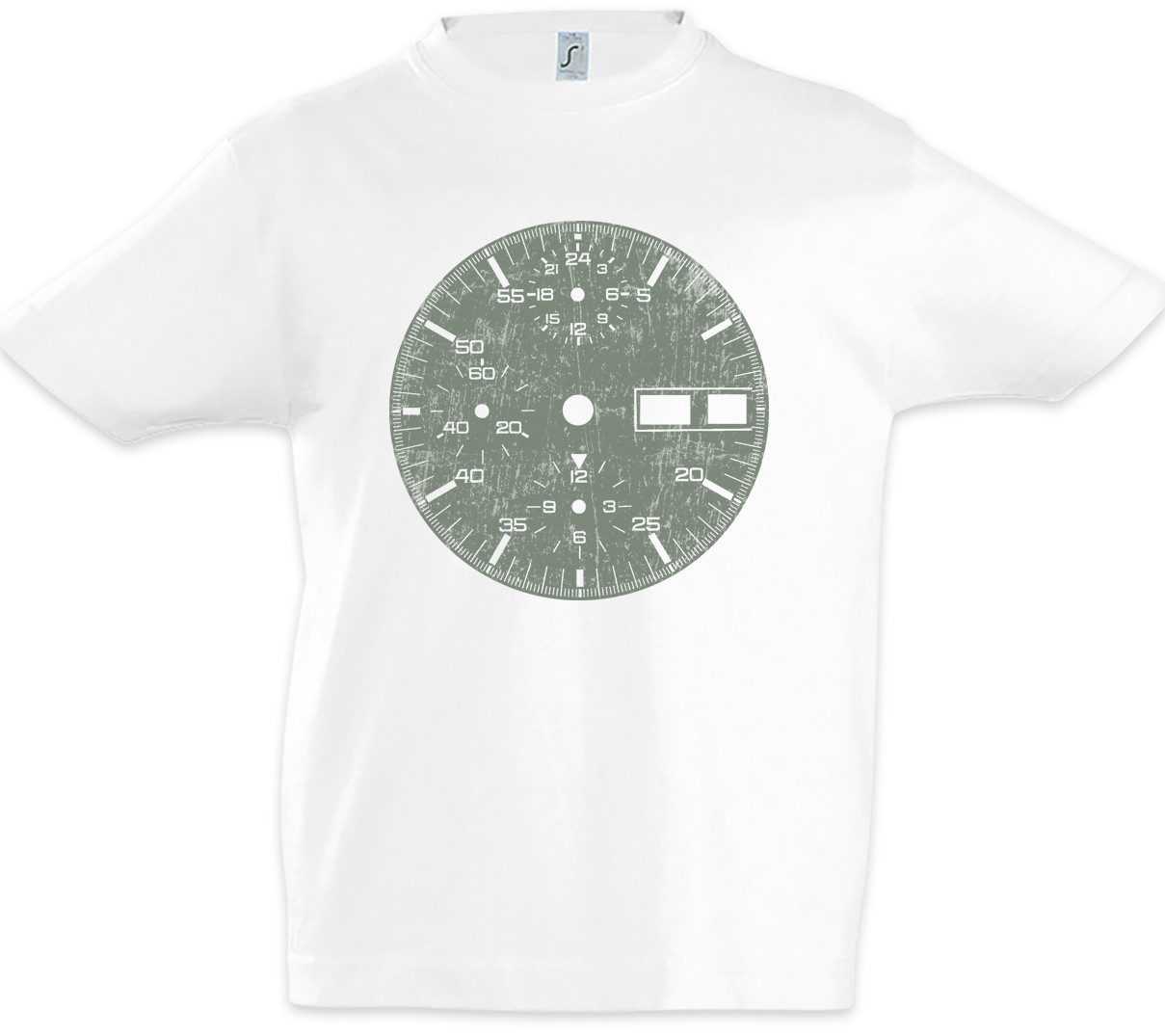Print-Shirt Clock-Face II Kinder T-Shirt Uhr Uhrmacher Clockwork Uhren Uhrwerk