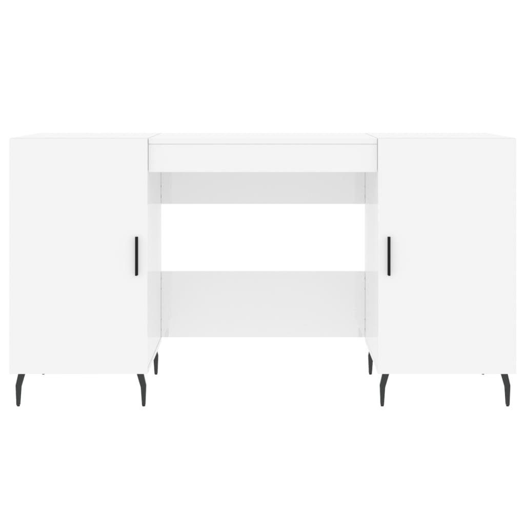 cm Hochglanz-Weiß Hochglanz-Weiß 140x50x75 | Hochglanz-Weiß Holzwerkstoff Schreibtisch vidaXL Schreibtisch