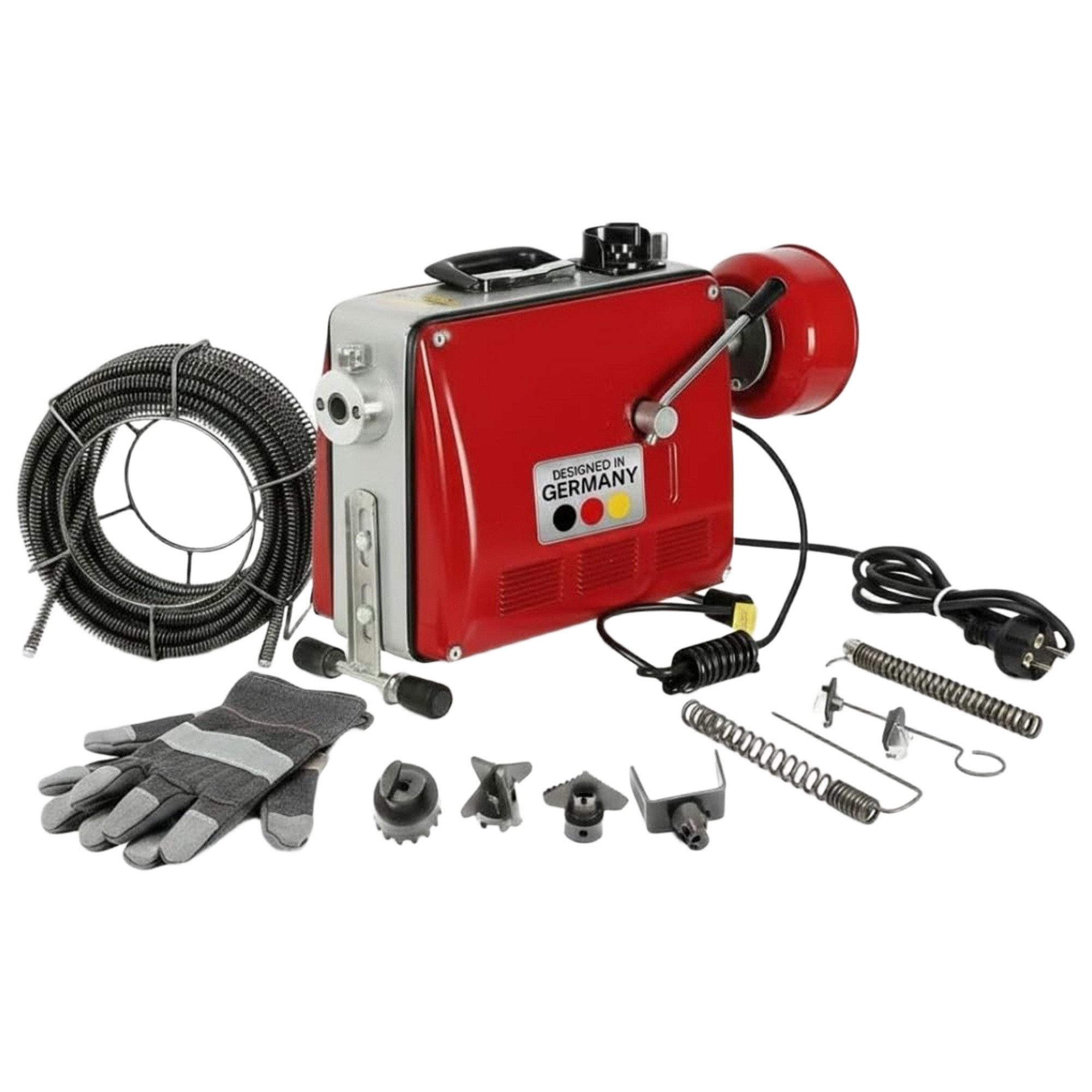 Melko Rohrreinigungsspirale Rohrreinigungsgerät Rohrreinigungsmaschine 500W 16mm Abflussreinige, L: 36.5 cm, ∅ 10,00 mm, (Stück, Einzelartikel), mit Links-/Rechtlauf über Schalterstellung