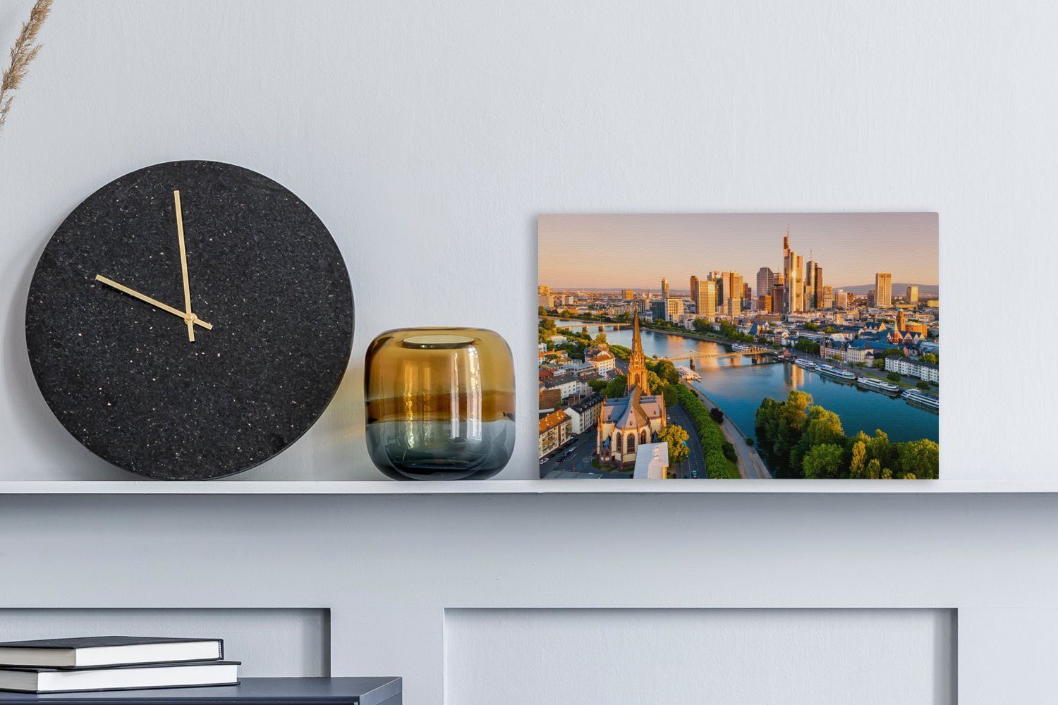 OneMillionCanvasses® Leinwandbild Frankfurt bei Sonnenaufgang aus günstig online kaufen