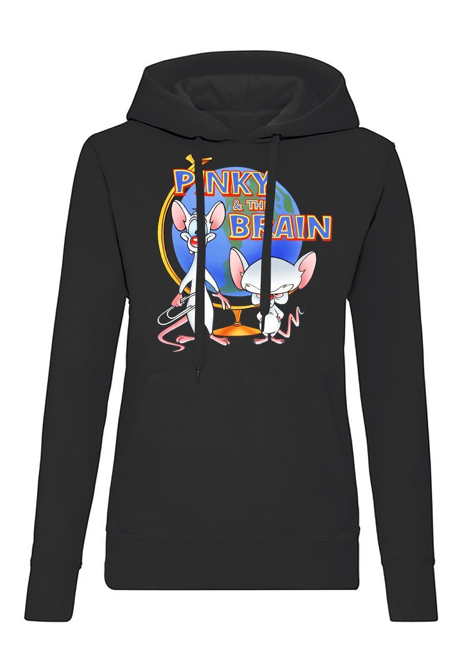 Blondie & Brownie Hoodie Damen Pinky and the Brain Comic Cartoon Weltherrschaft mit Kapuze