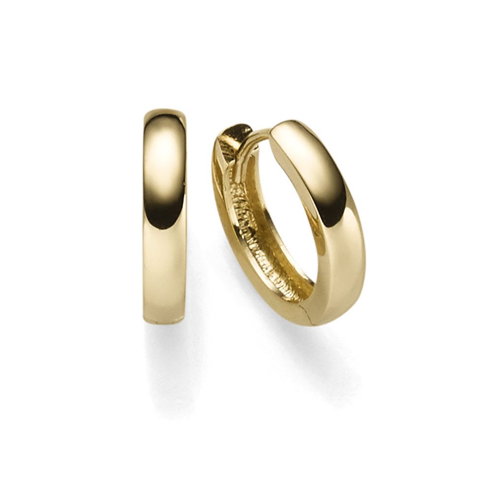 Paar Creolen Creolen 2,5x13,5mm aus 585 Gelbgold, schlicht