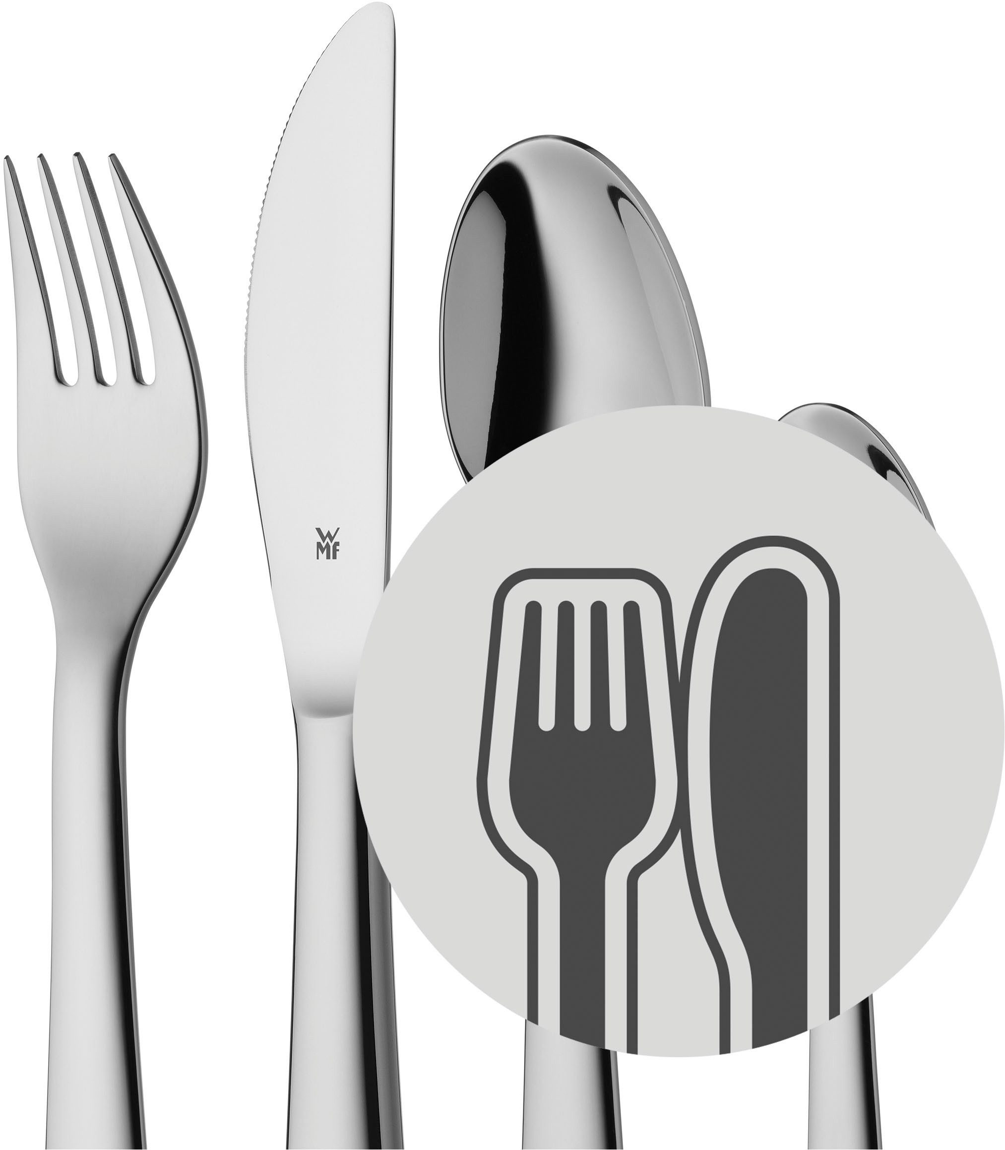 WMF Kinderbesteck Waldfreunde (4-tlg), 1 Personen, Cromargan® Edelstahl Rostfrei 18/10, ab 3 Jahren, hygienisch, säurefest