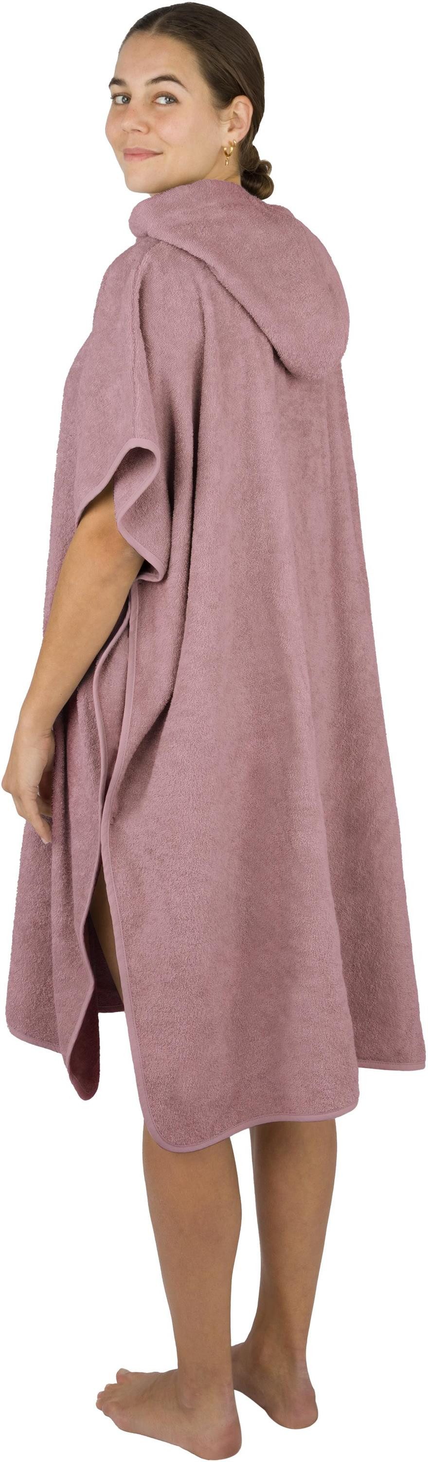 normani Badeponcho Badeponcho aus Bio-Baumwolle Sitra, Bio-Baumwolle, Kapuze, Schlupf, Strandponcho 90x105 cm aus 100 % Öko-Baumwolle mit Kapuze