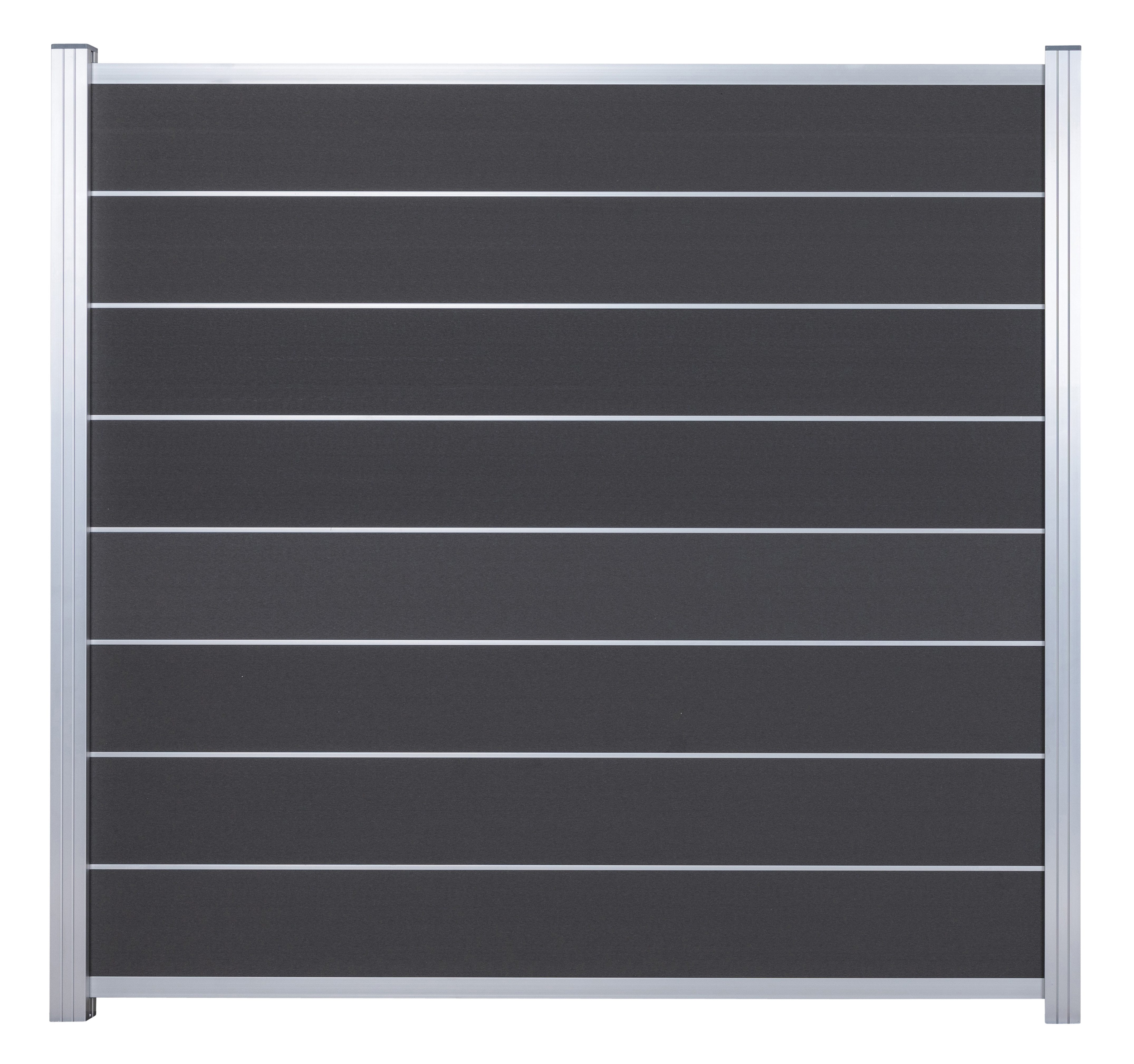 GartenLand Zaun Norderney WPC ca. 180x180 cm, (Set, Ohne Pfosten), Schiefer günstig online kaufen