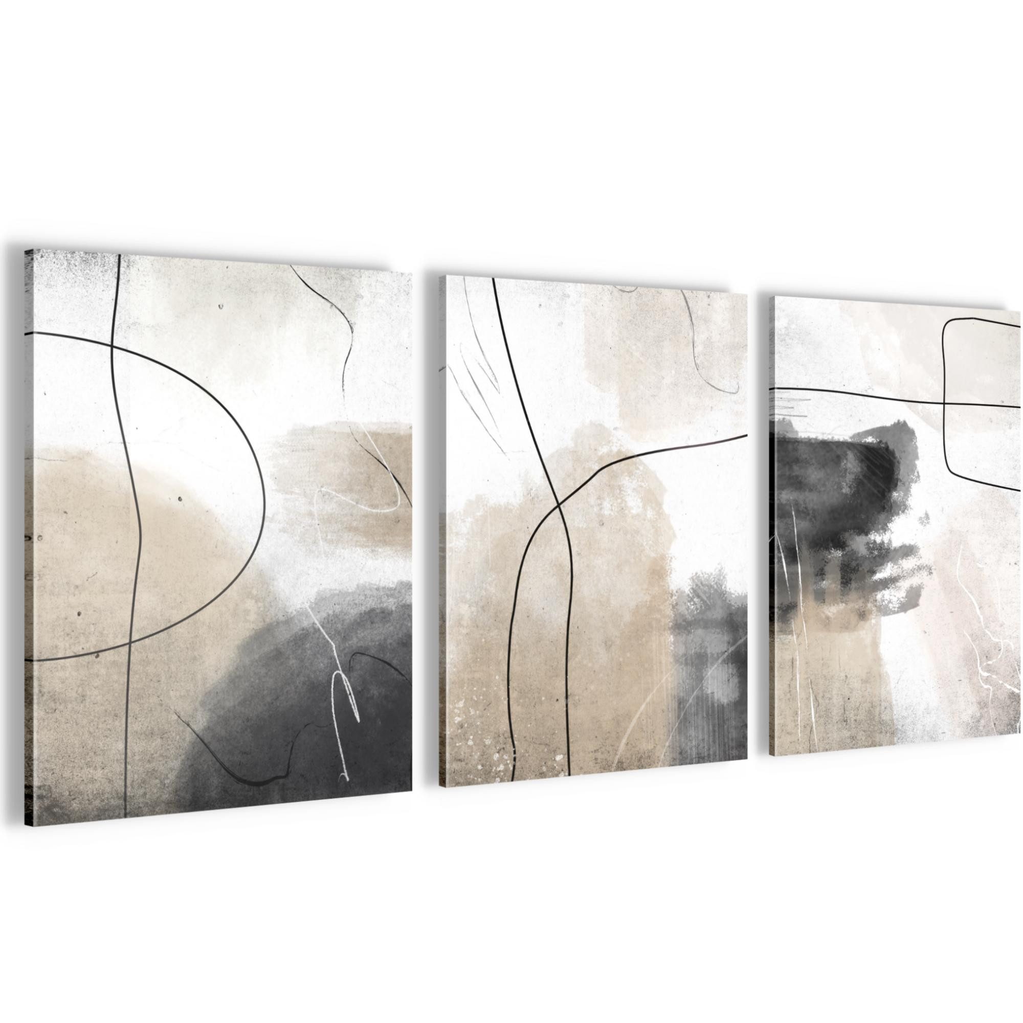 Novart Wandbild Boho Abstrakt Wohnzimmer Schlafzimmer Dekoration Kunstdruck, Abstrakt