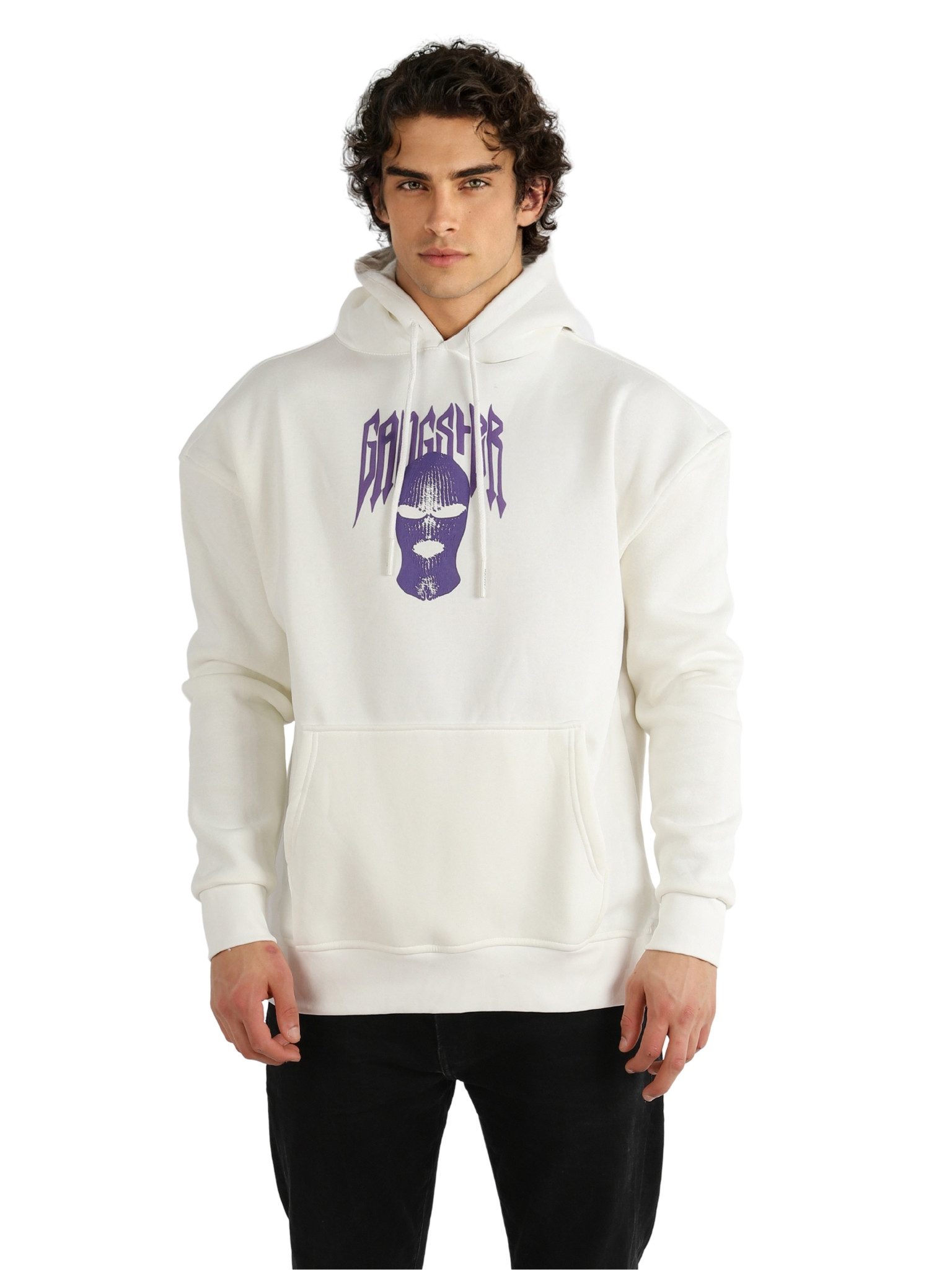 Hoodie Herren Kapuzenpullover Slim Fit Sweatshirt Rundhals