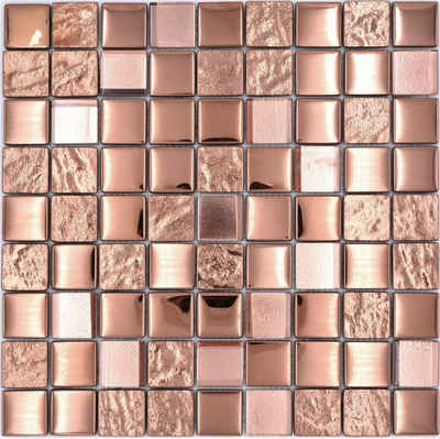 Mosani Mosaikfliesen Glasmosaik Mosaikfliese electroplated bronze kupfer