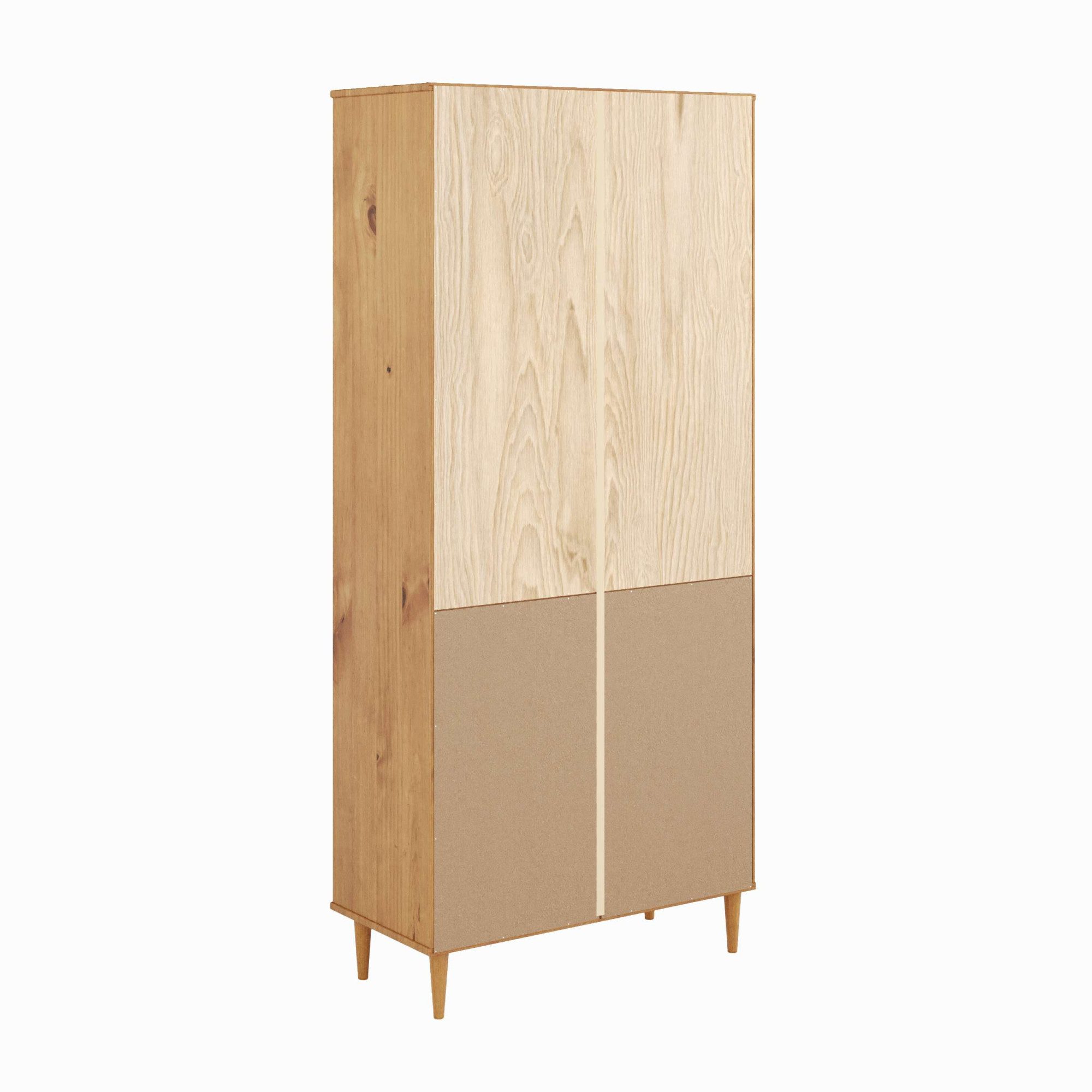 OTTO home Vitrine Malmedy Front mit gefrästen Rillen aus massivem Kiefernholz, Push-to-open, FSC, Breite 80 cm, Höhe 180 cm – Bild 5 von 5