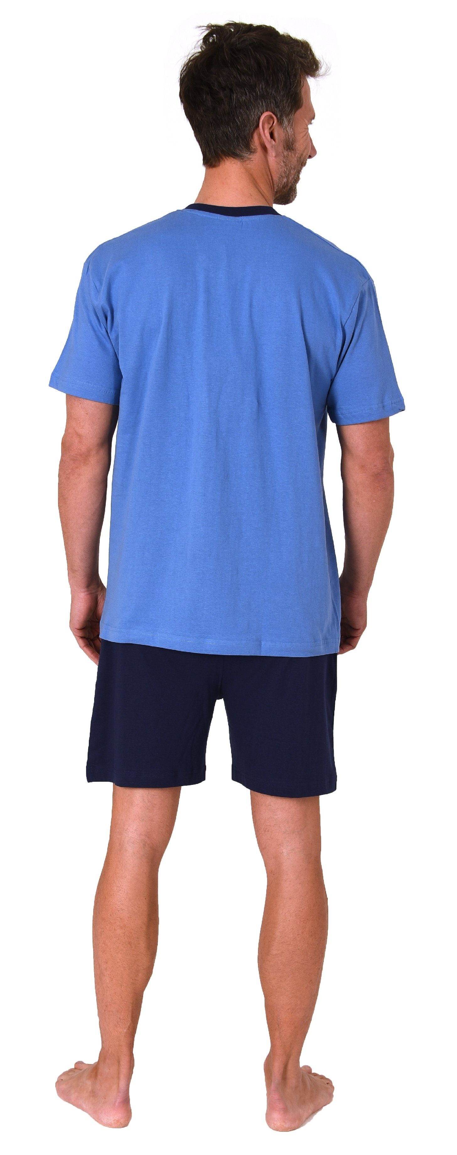 Normann Pyjama Herren Shorty Schlafanzug kurzarm mit Frontprint - auch in Übergrößen – Bild 5 von 5