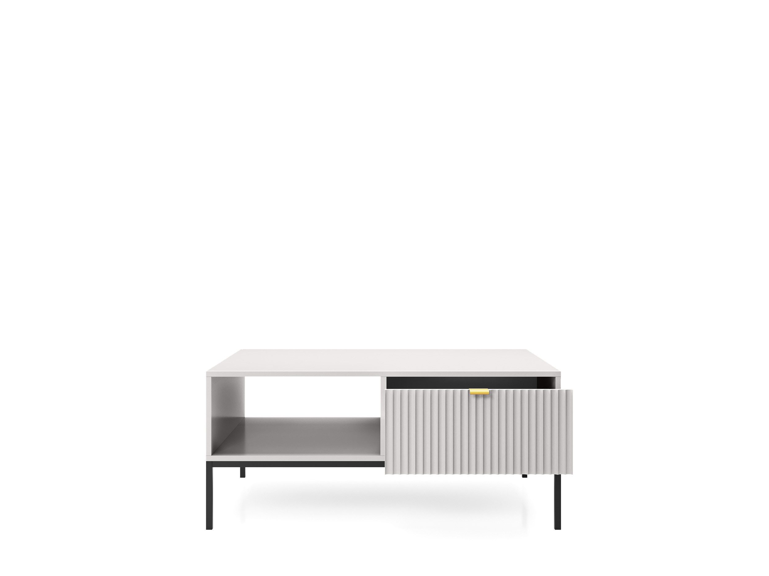 yourhouse24 Couchtisch NOVA Riffelfront Schublade (1 Tisch), Breite 104 cm