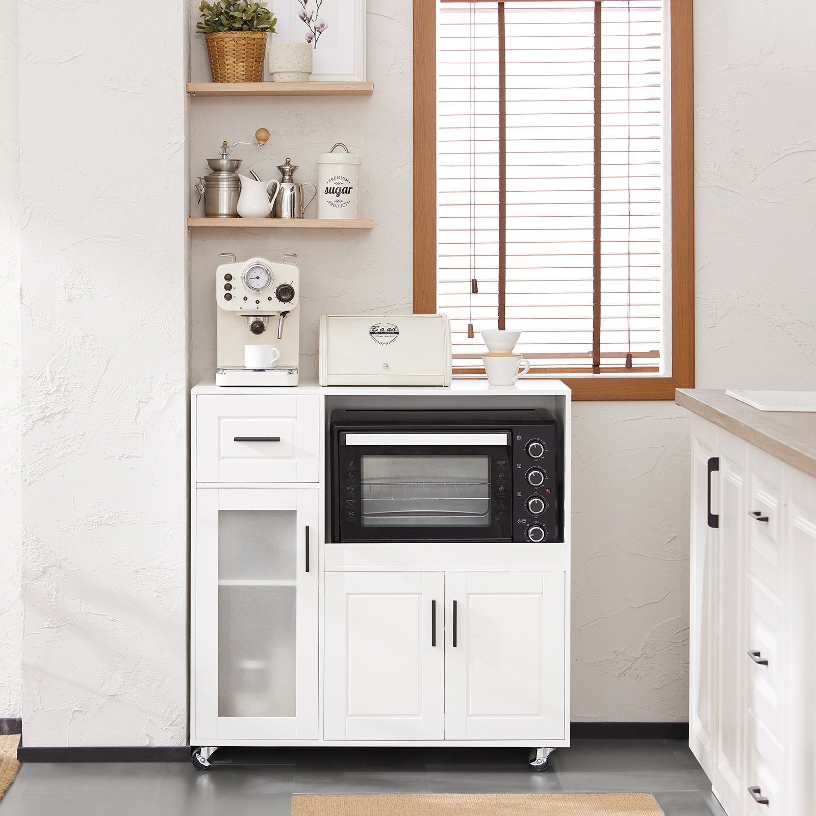 SoBuy Sideboard FSB78, auf Rollen Küchenwagen günstig online kaufen