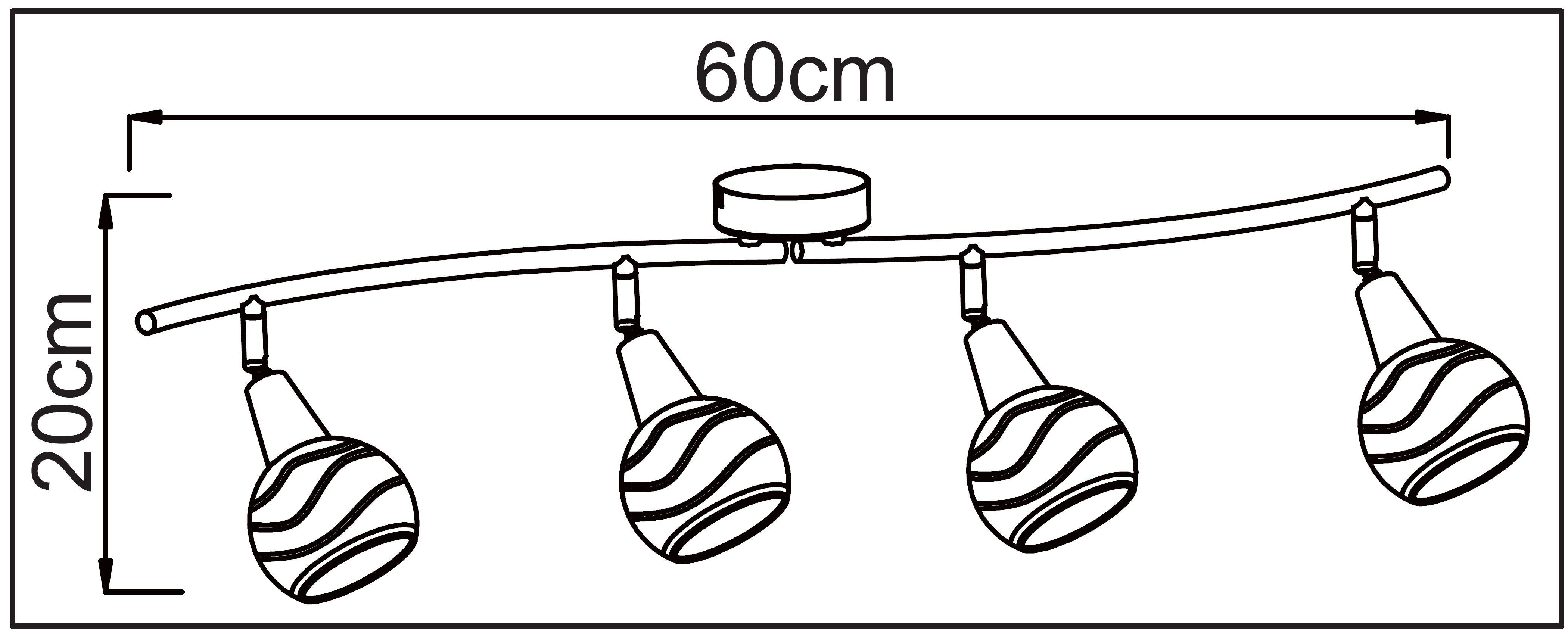TRANGO LED Deckenleuchte, Dimmfunktion, 4-flg. Deckenleuchte günstig online kaufen