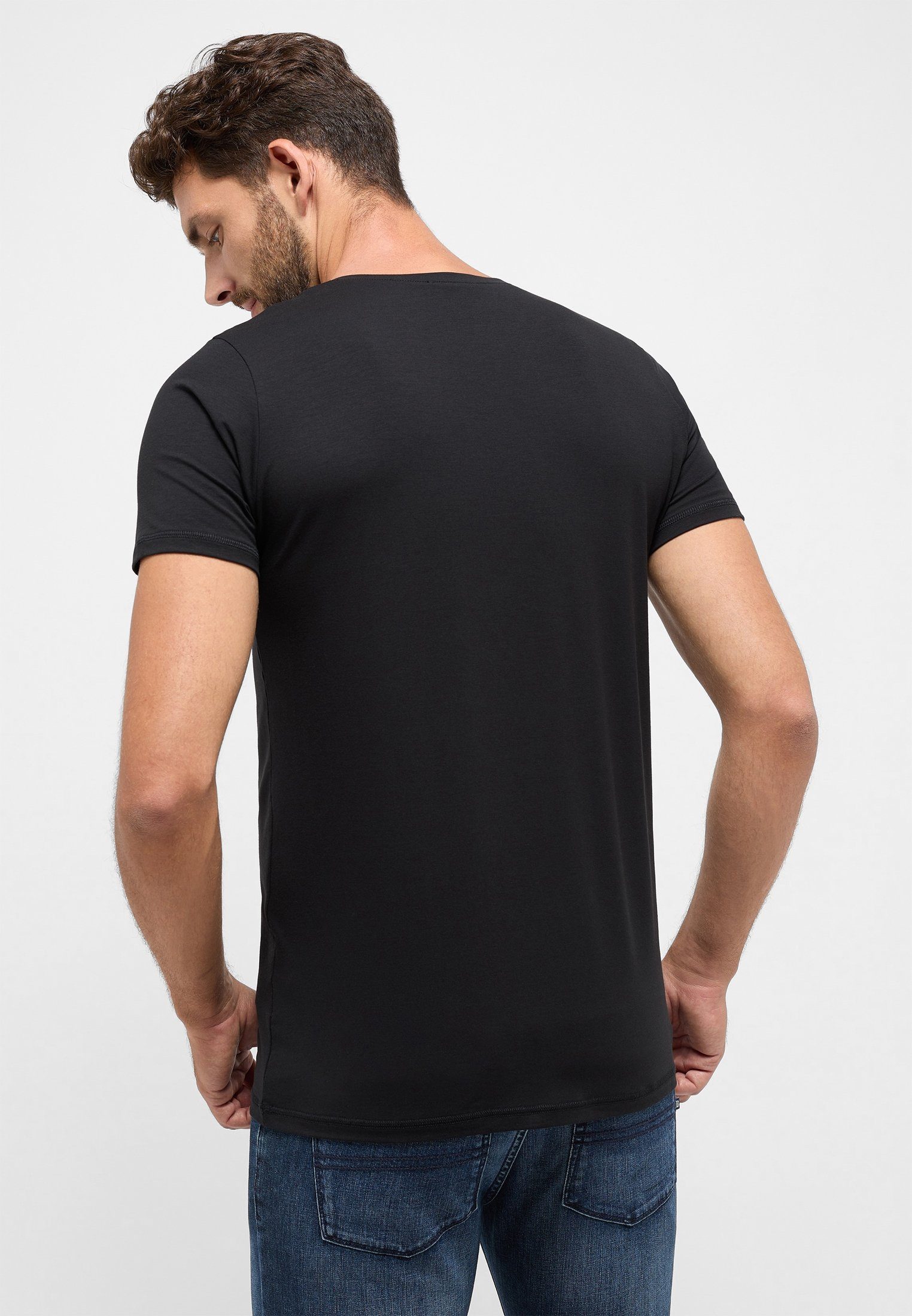 Eterna V-Shirt schwarz