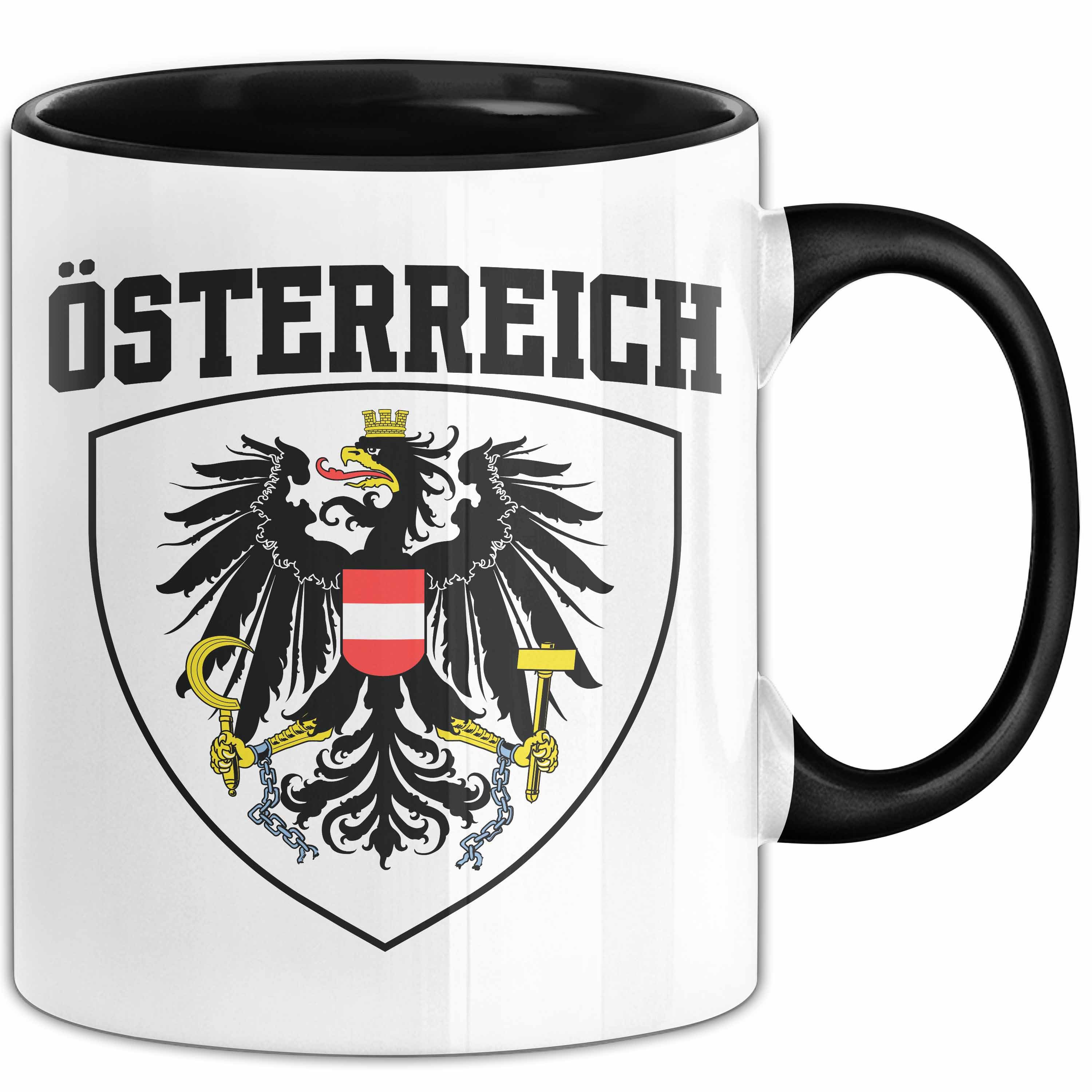 Trendation Tasse Österreich Tasse Geschenk Flagge Austria, Keramik