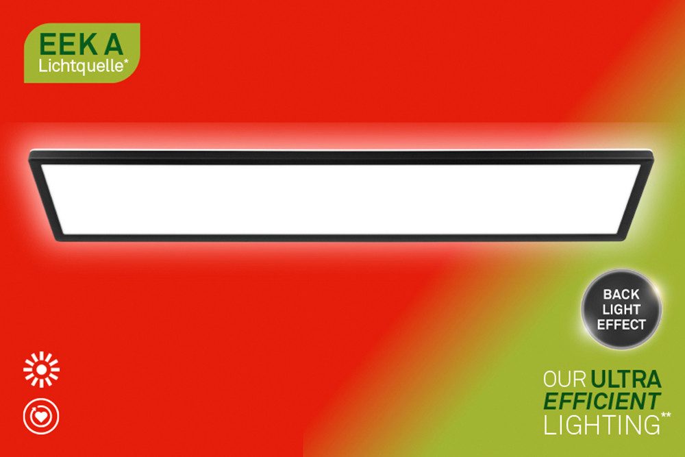 Briloner Leuchten LED Panel TAVA A, LED fest integriert, 98x20x3 cm, Wohnzimmer, Schlafzimmer, Büro