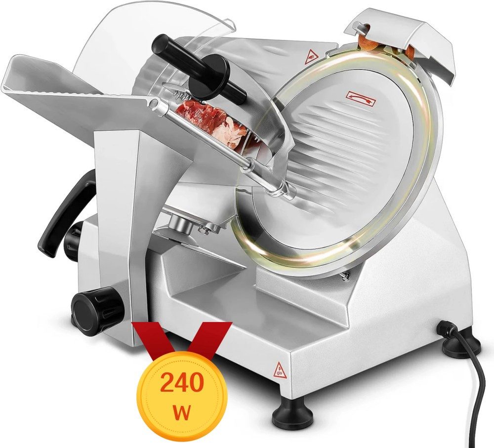 FOHERE Allesschneider 240W, für den Präzisionseinsatz in der Küche, Wurstschneider, 0–12 mm, 240 W