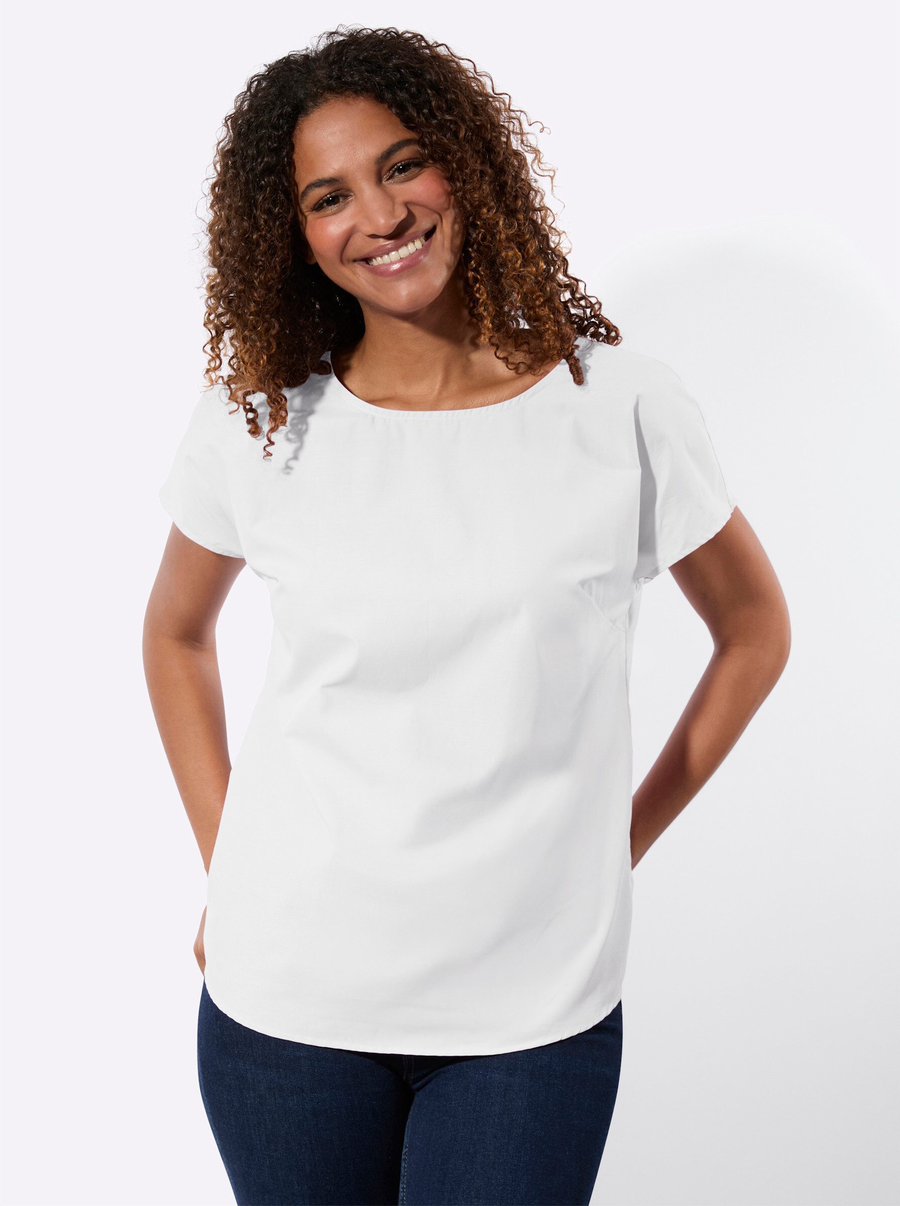 Witt Klassische Bluse Schlupfbluse Kurzarm
