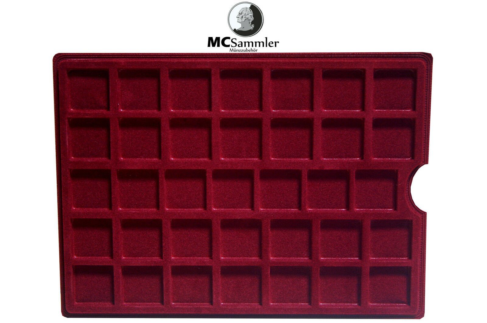 MC.Sammler Aufbewahrungsbox MC.Sammler Alu Münzkoffer inkl 5 Münztableaus verschiedene Varianten, 175 Fächer - 32x32mm
