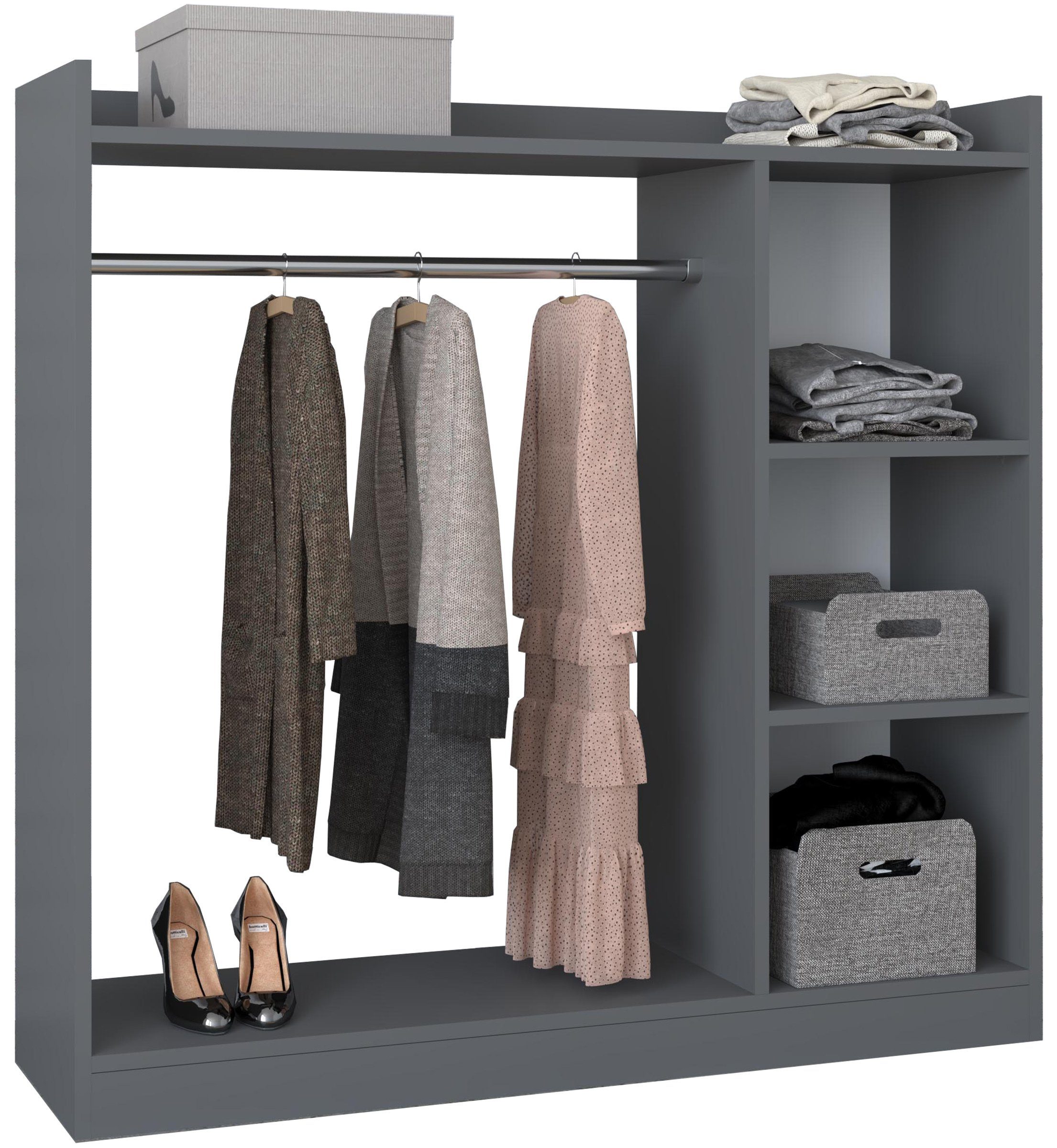 VCM Kleiderschrank Offener begehbarer Kleiderschrank Regal günstig online kaufen
