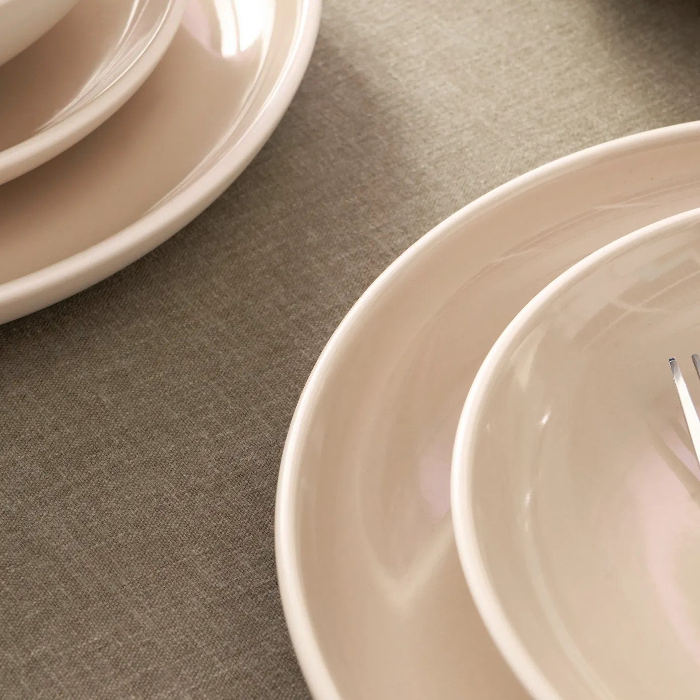 Karaca Geschirr-Set Karaca Abby 24-teiliges Geschirrset für 6 Personen, Creme