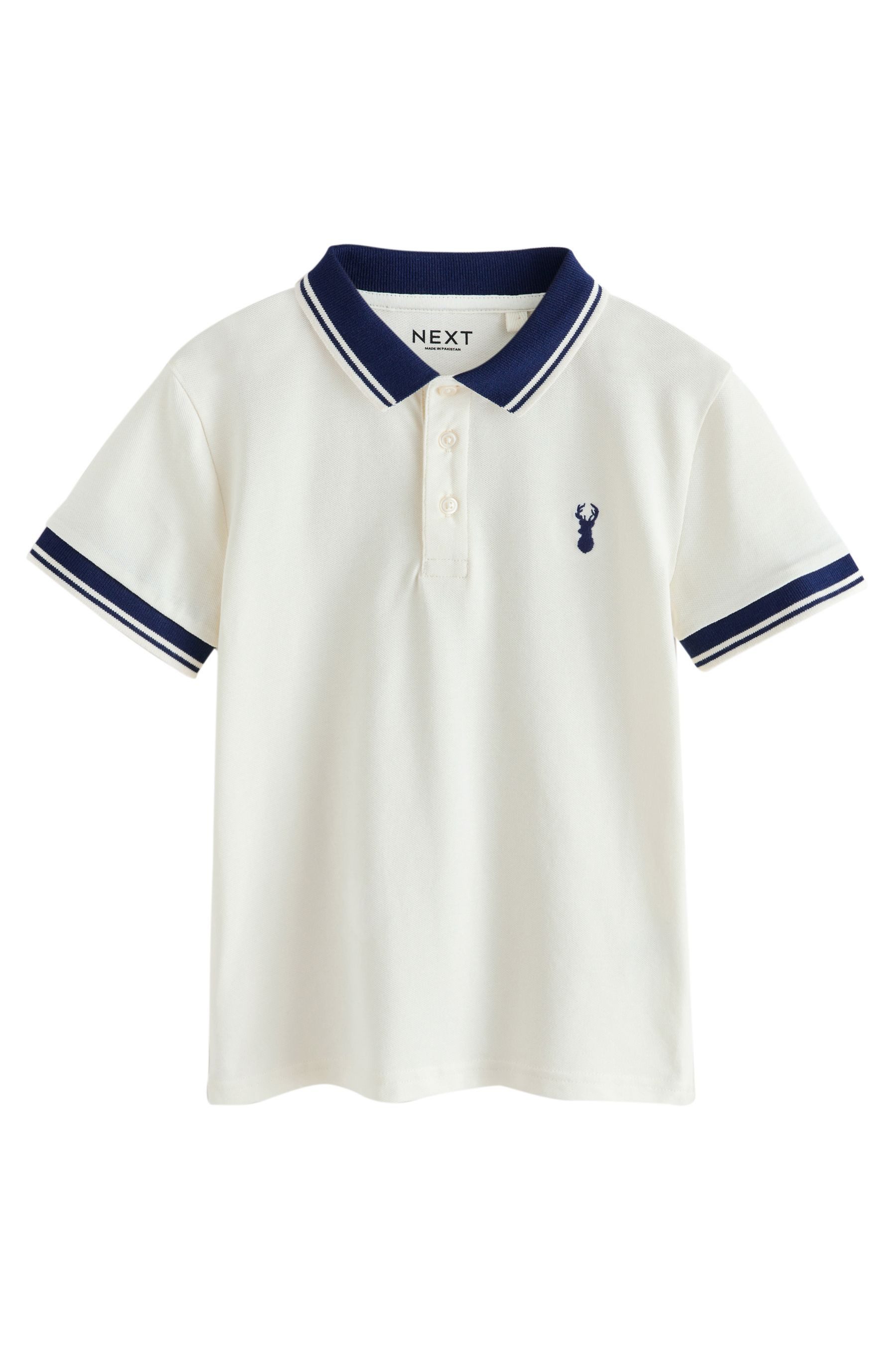 Poloshirt Kurzärmeliges Poloshirt mit gestreiften Kragen